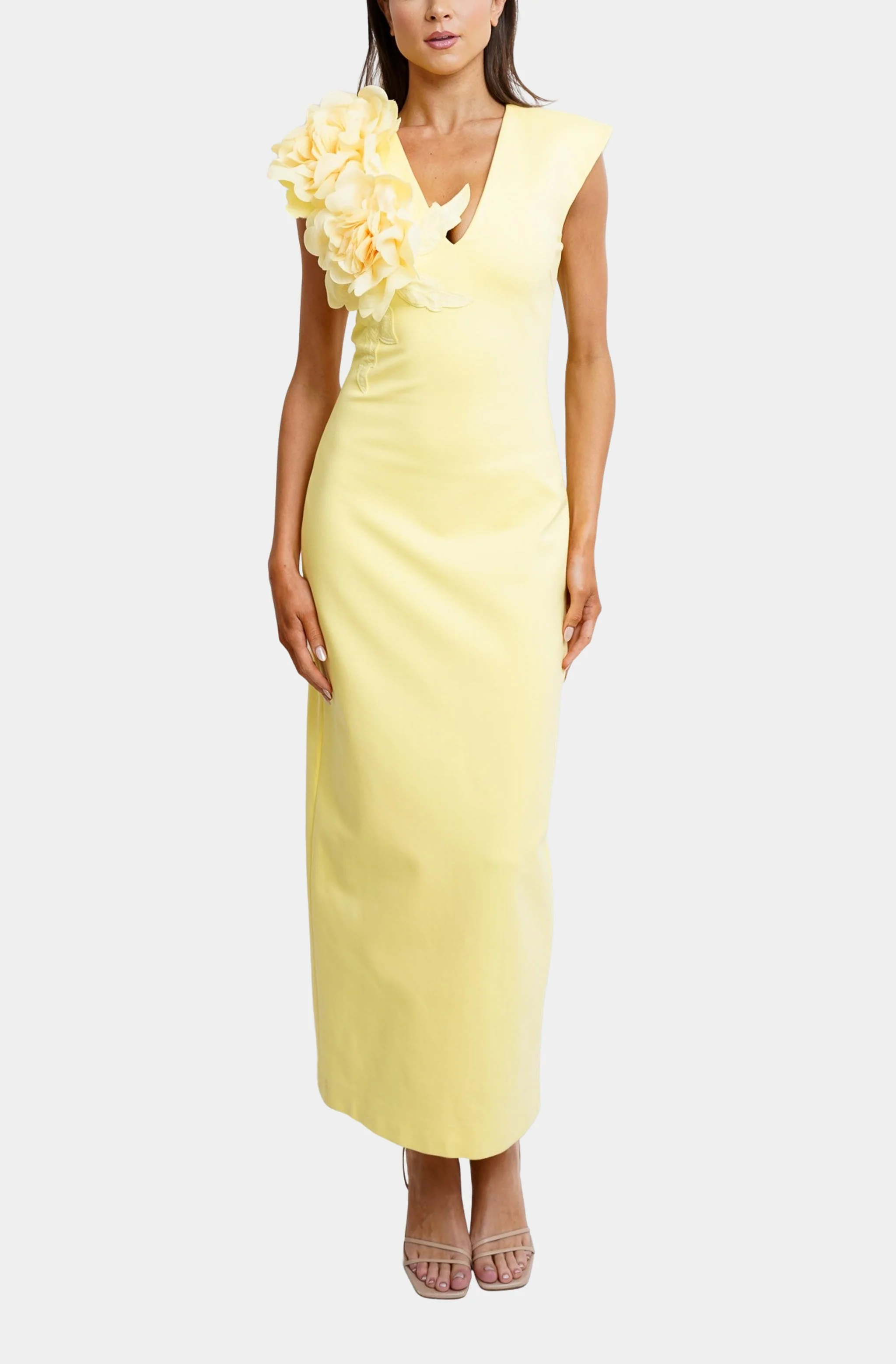 Hemline Exclusive Zahara V Neck Maxi Dress