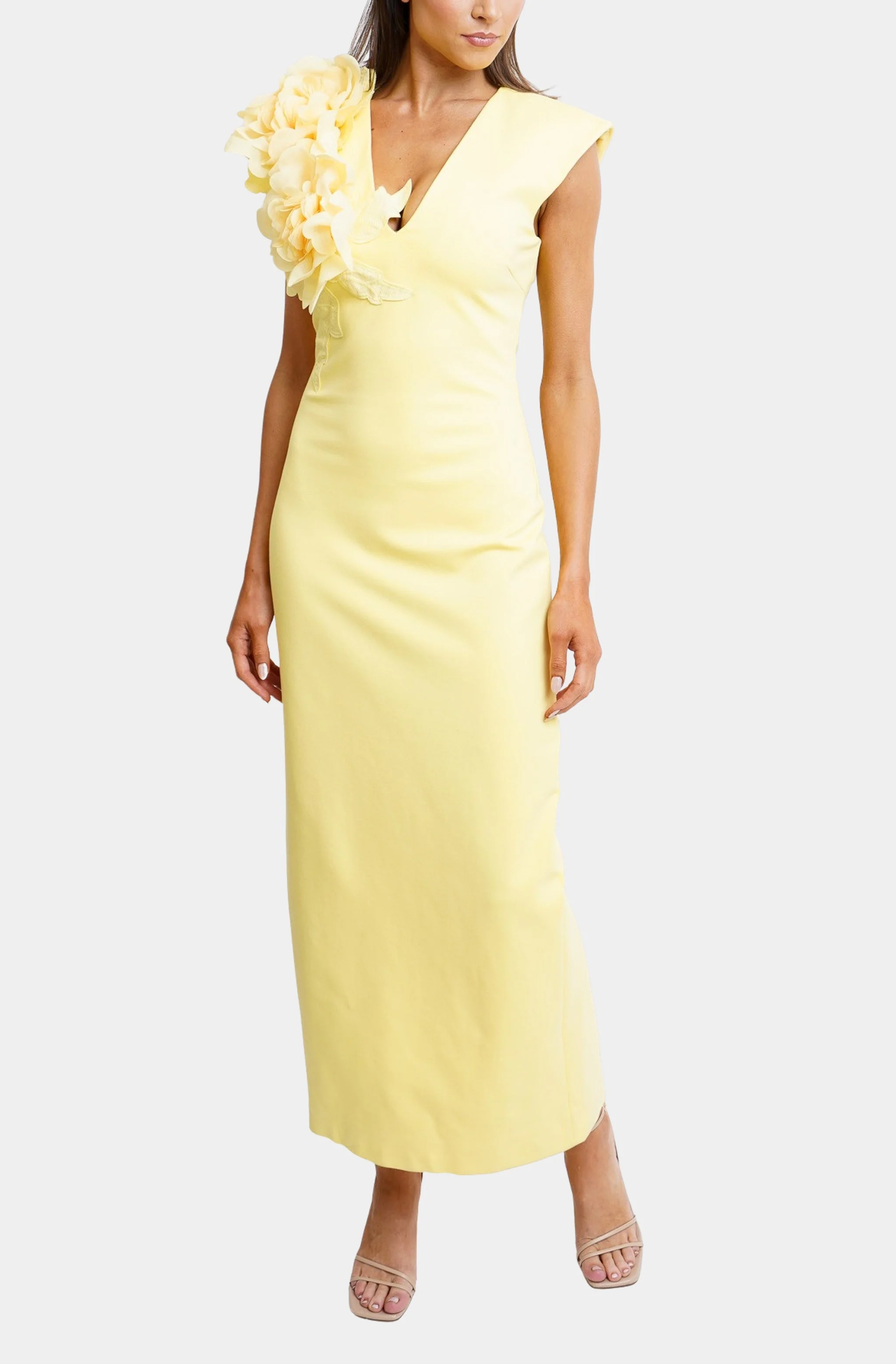 Hemline Exclusive Zahara V Neck Maxi Dress - Image 4
