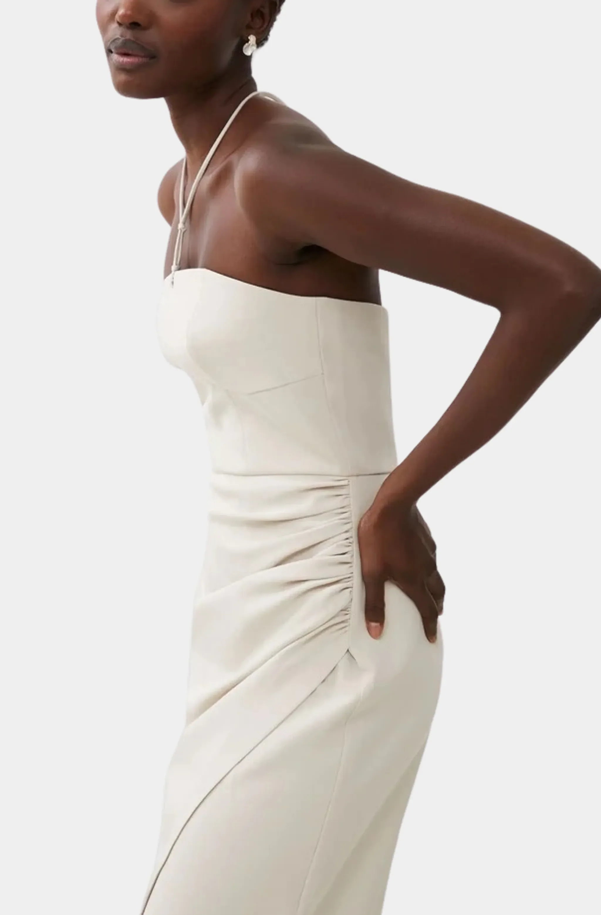 Echo Crepe Halter Dress - Image 4