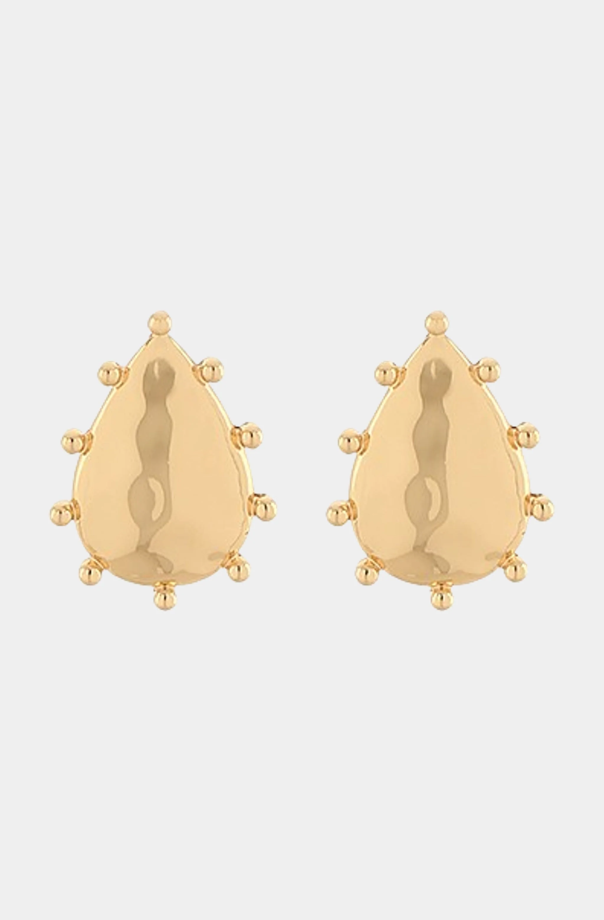 Belle Dotted Teardrop Metal Earrings