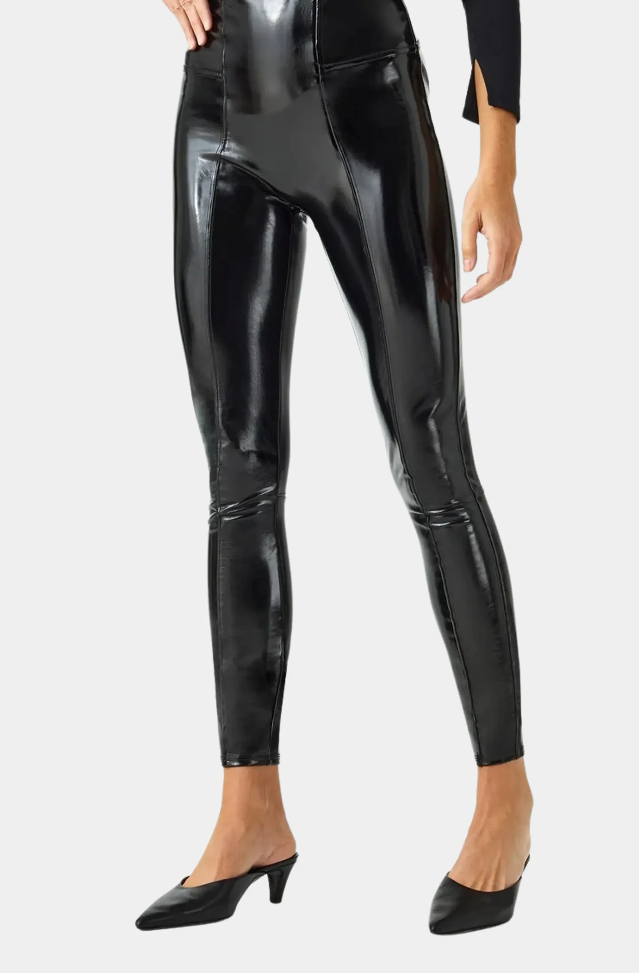 Faux Patent Leather Leggings - Image 2