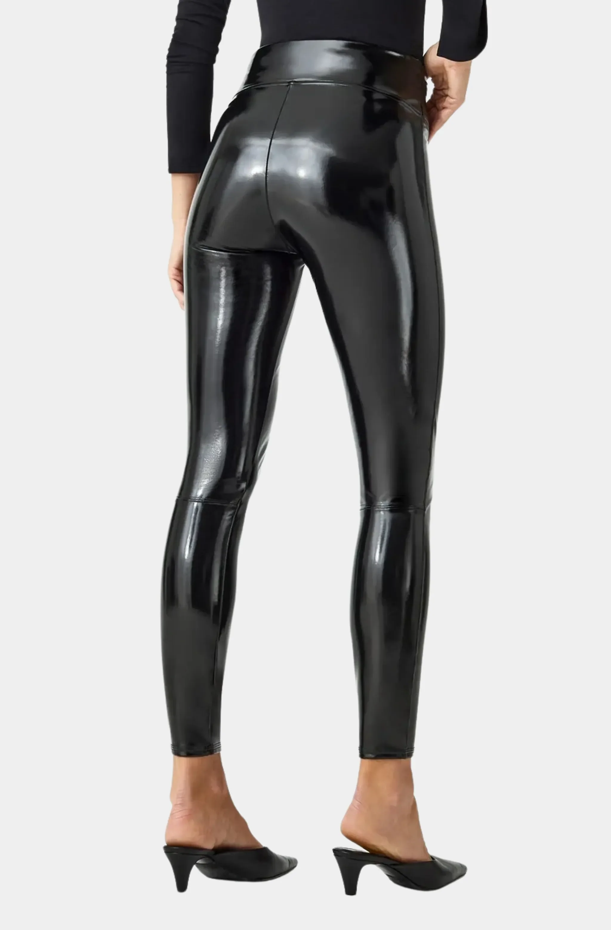 Faux Patent Leather Leggings - Image 3