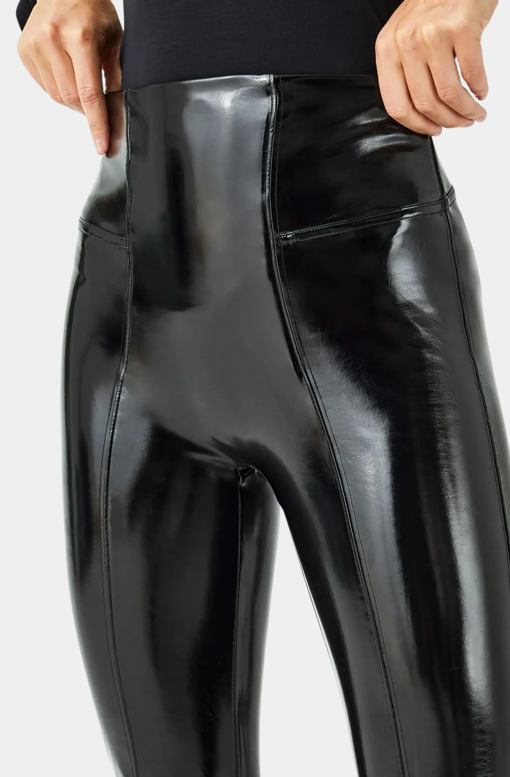Faux Patent Leather Leggings - Image 4