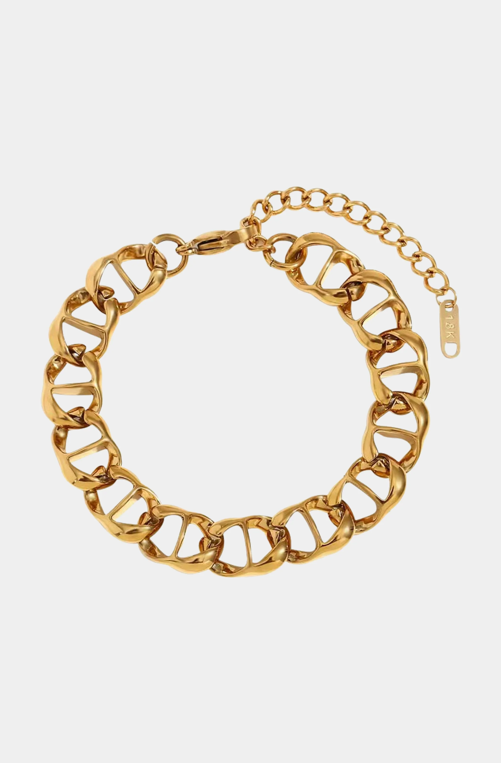 Flat Square Links Bracelet