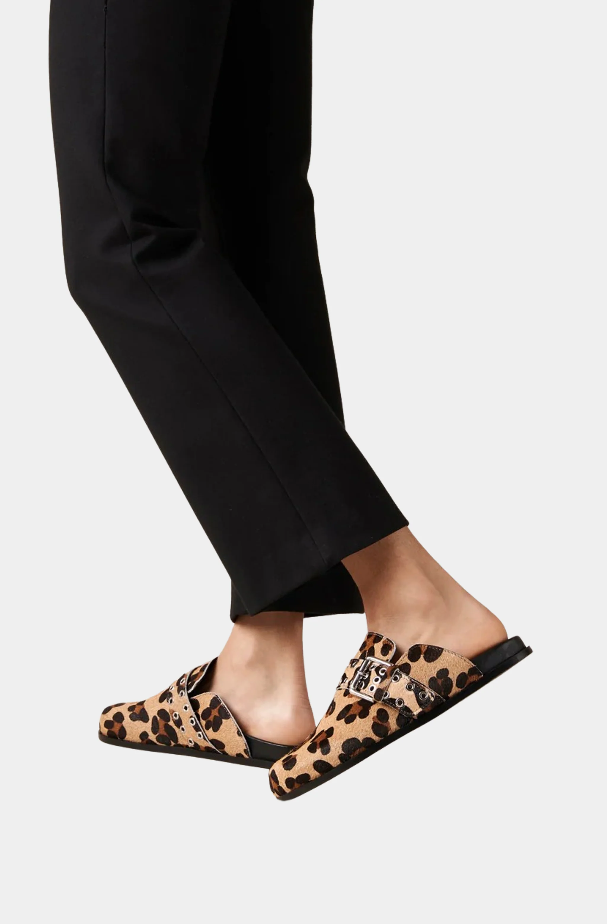 Halia Soft Beige Leather Mules - Image 6