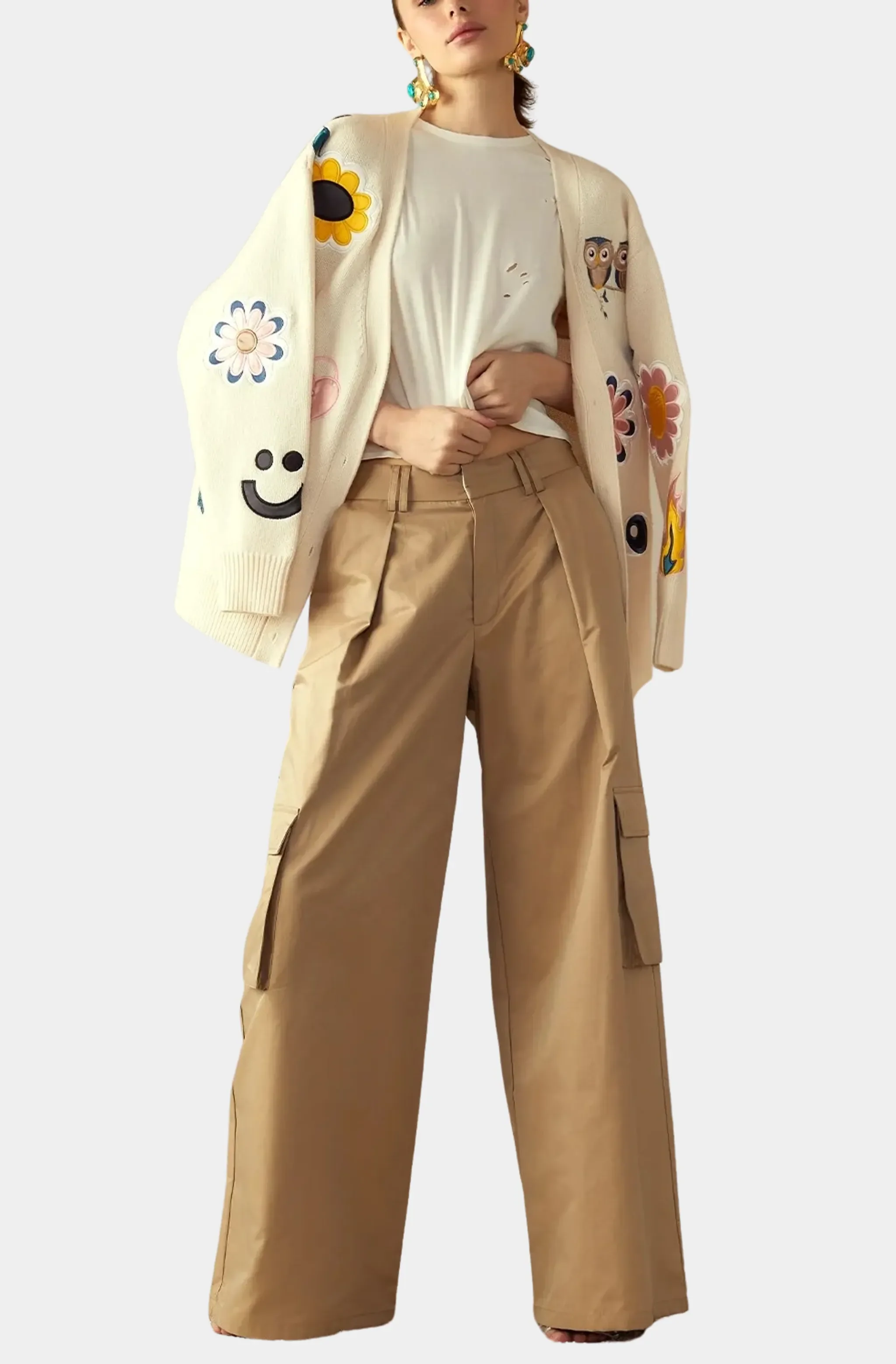 High-Waist Wide Leg Cargo Pants