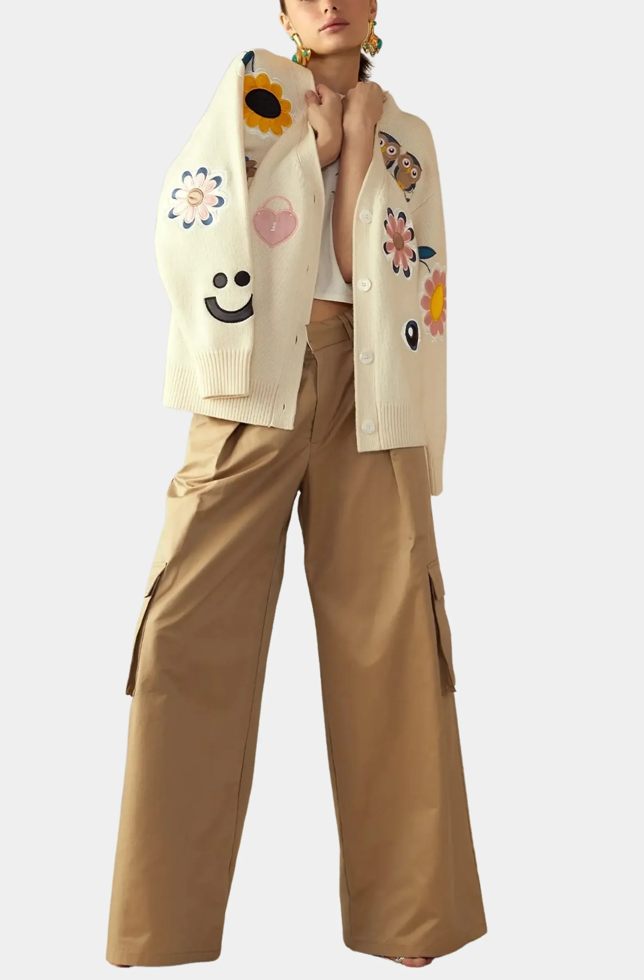 High-Waist Wide Leg Cargo Pants - Image 3