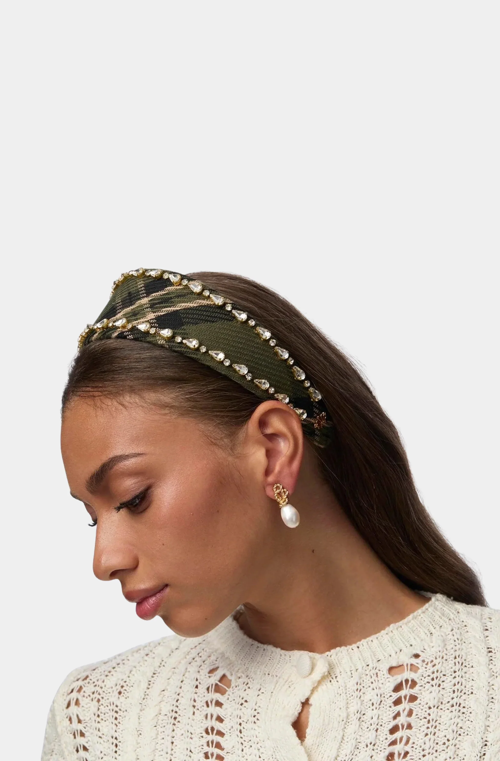 Brigitte Crystal Trim Headband - Image 5