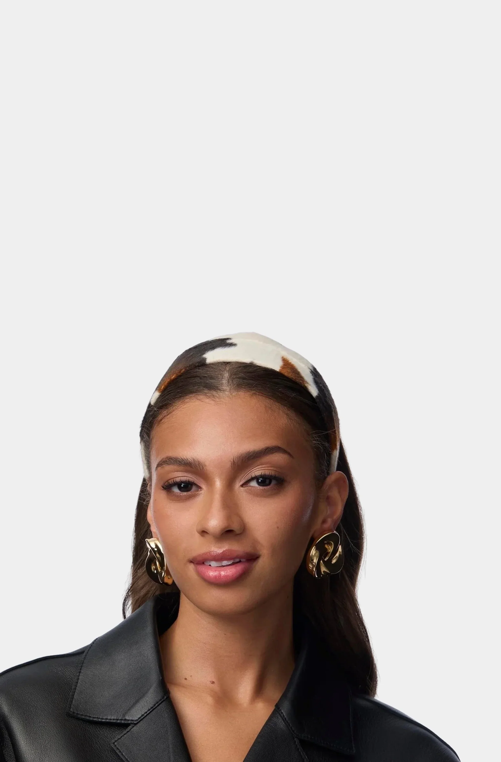 Brigitte Faux Cowhide Headband - Image 4