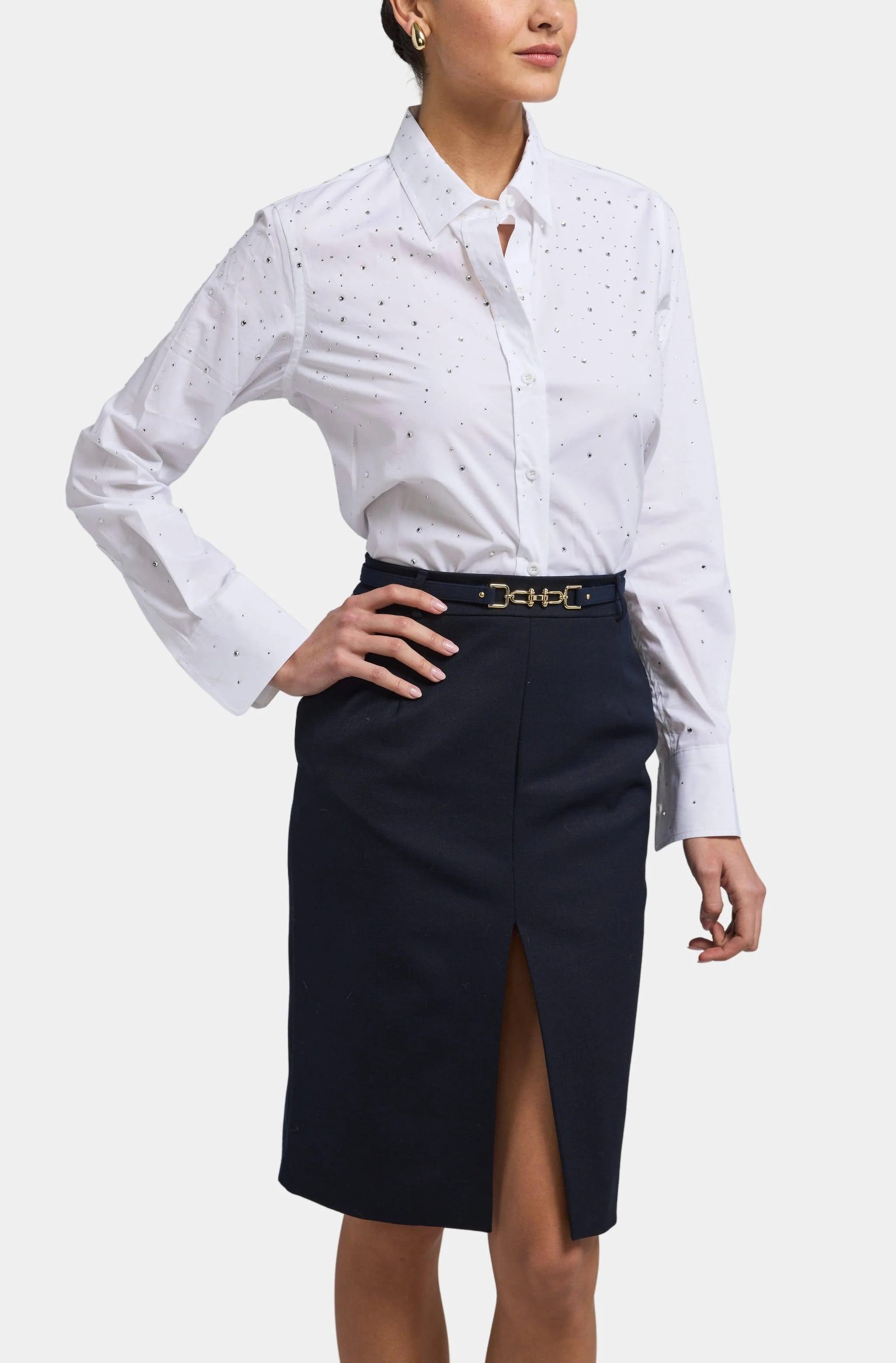 Marcello Crystal Poplin Shirt - Image 3