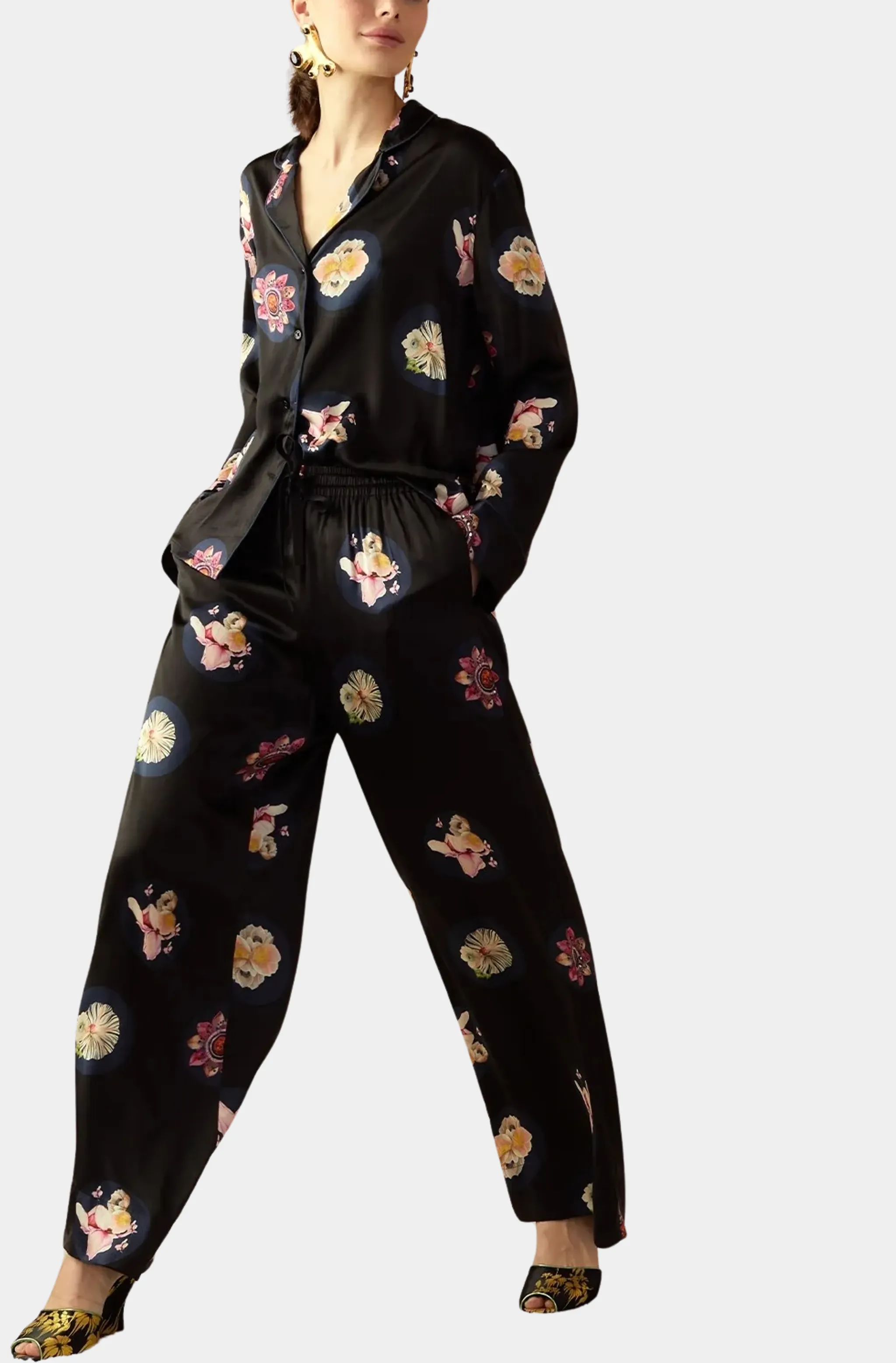 Moonlit Petal Silk Pant - Image 6