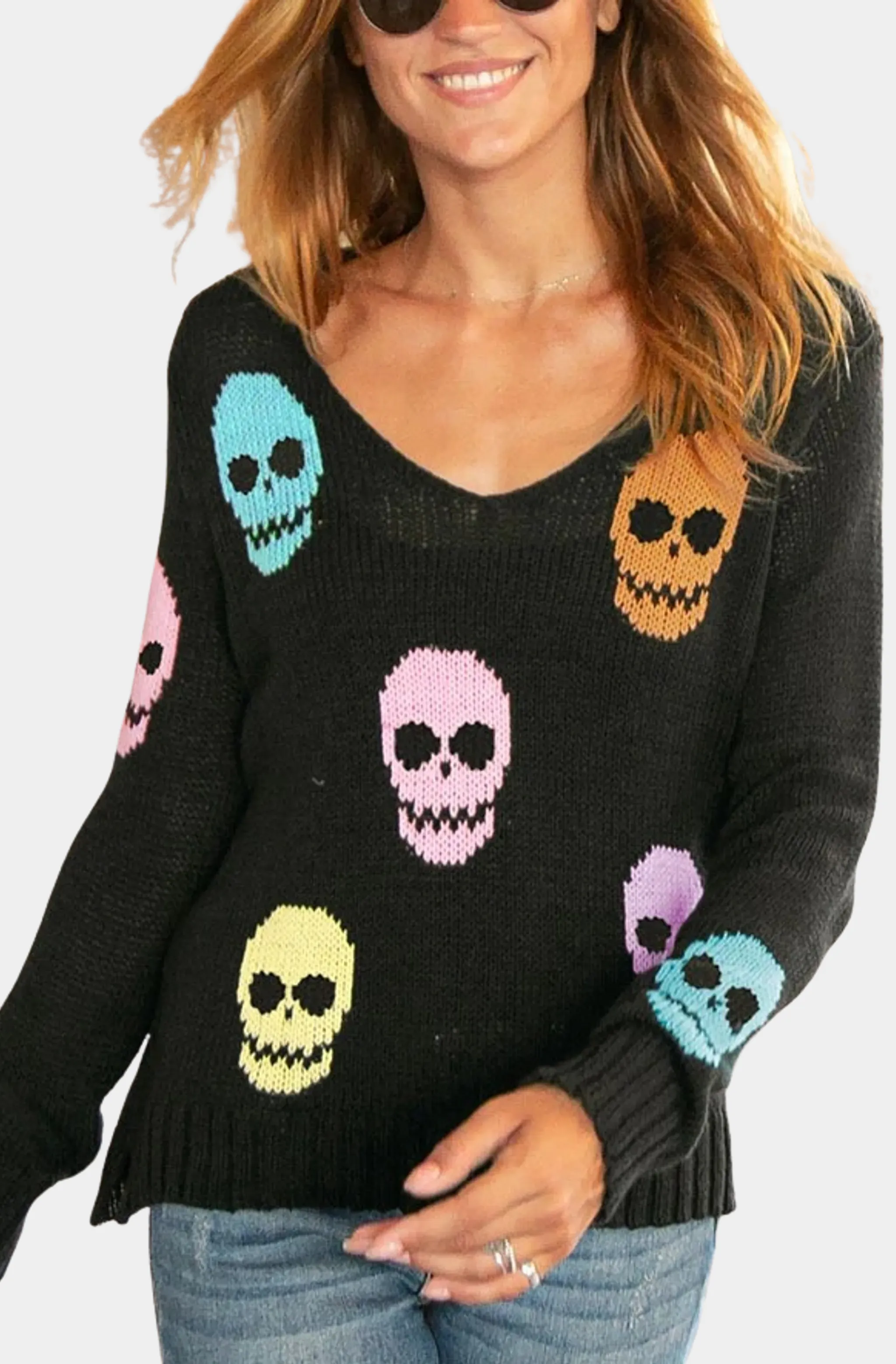 Multiple Skulls Sweater