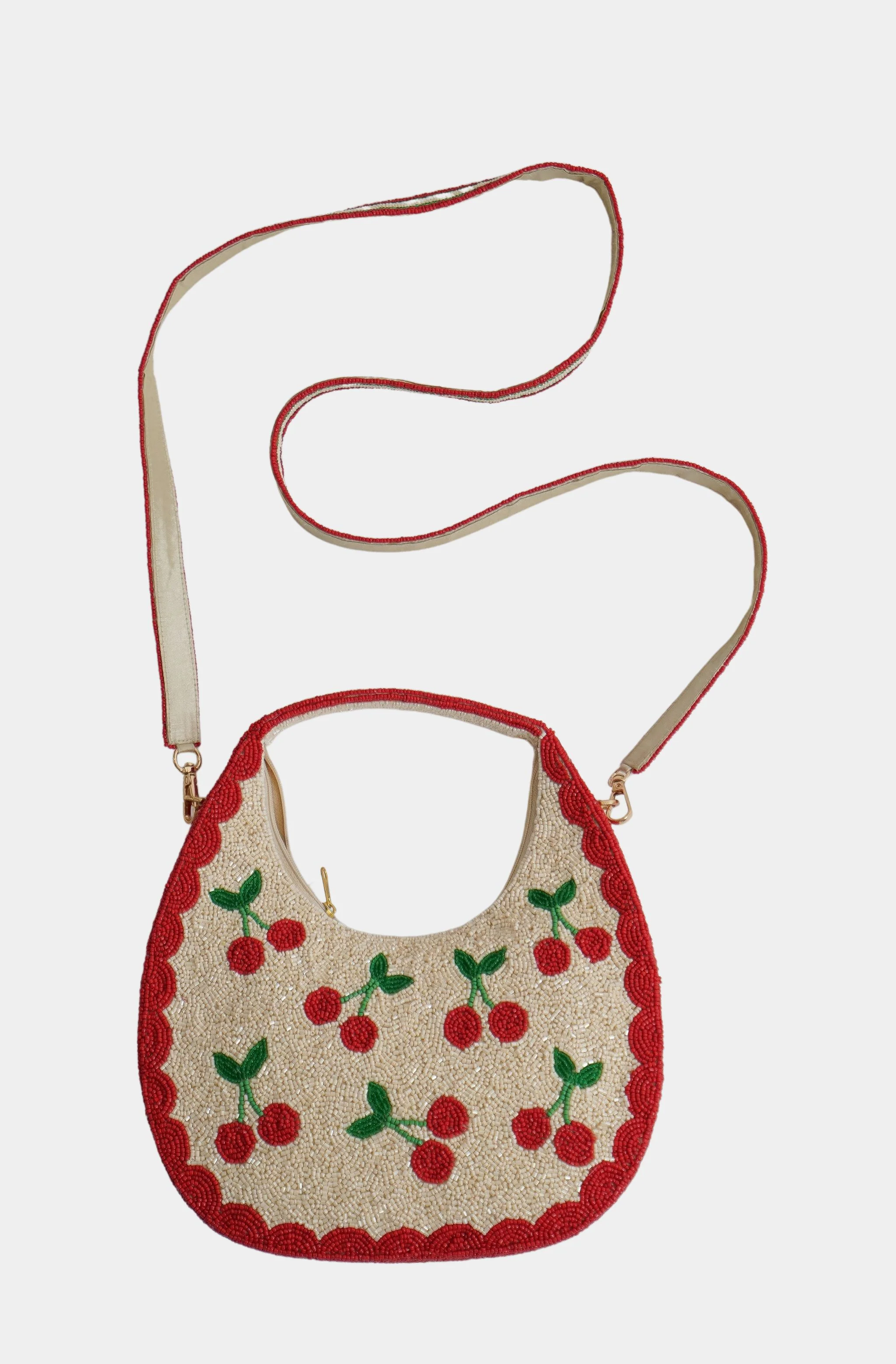 Hemline Exclusive U Shape Cherry Beaded Bag - Image 2