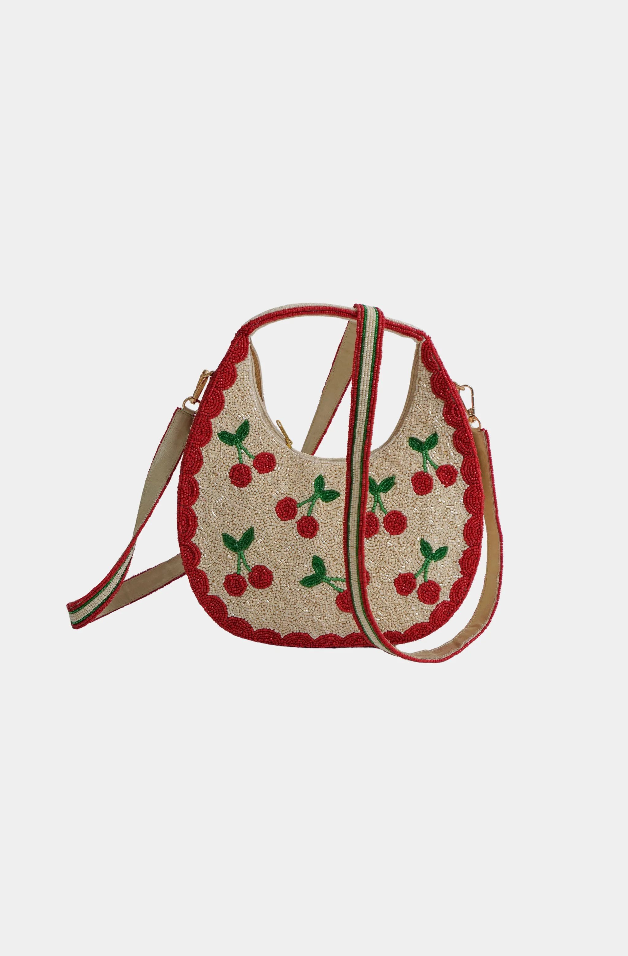 Hemline Exclusive U Shape Cherry Beaded Bag - Image 3