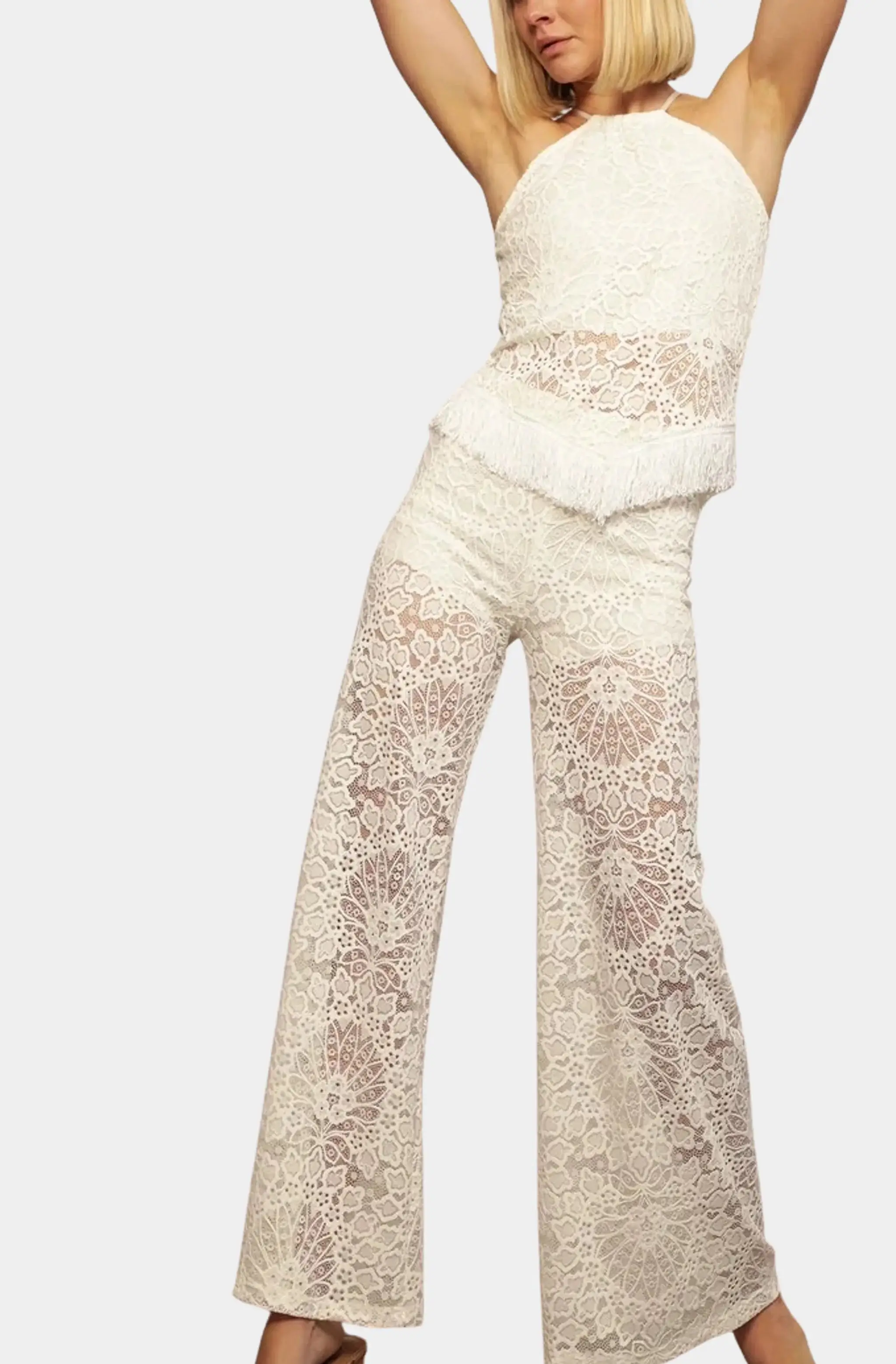 Lotus Lace Palazzo Pant - Image 3