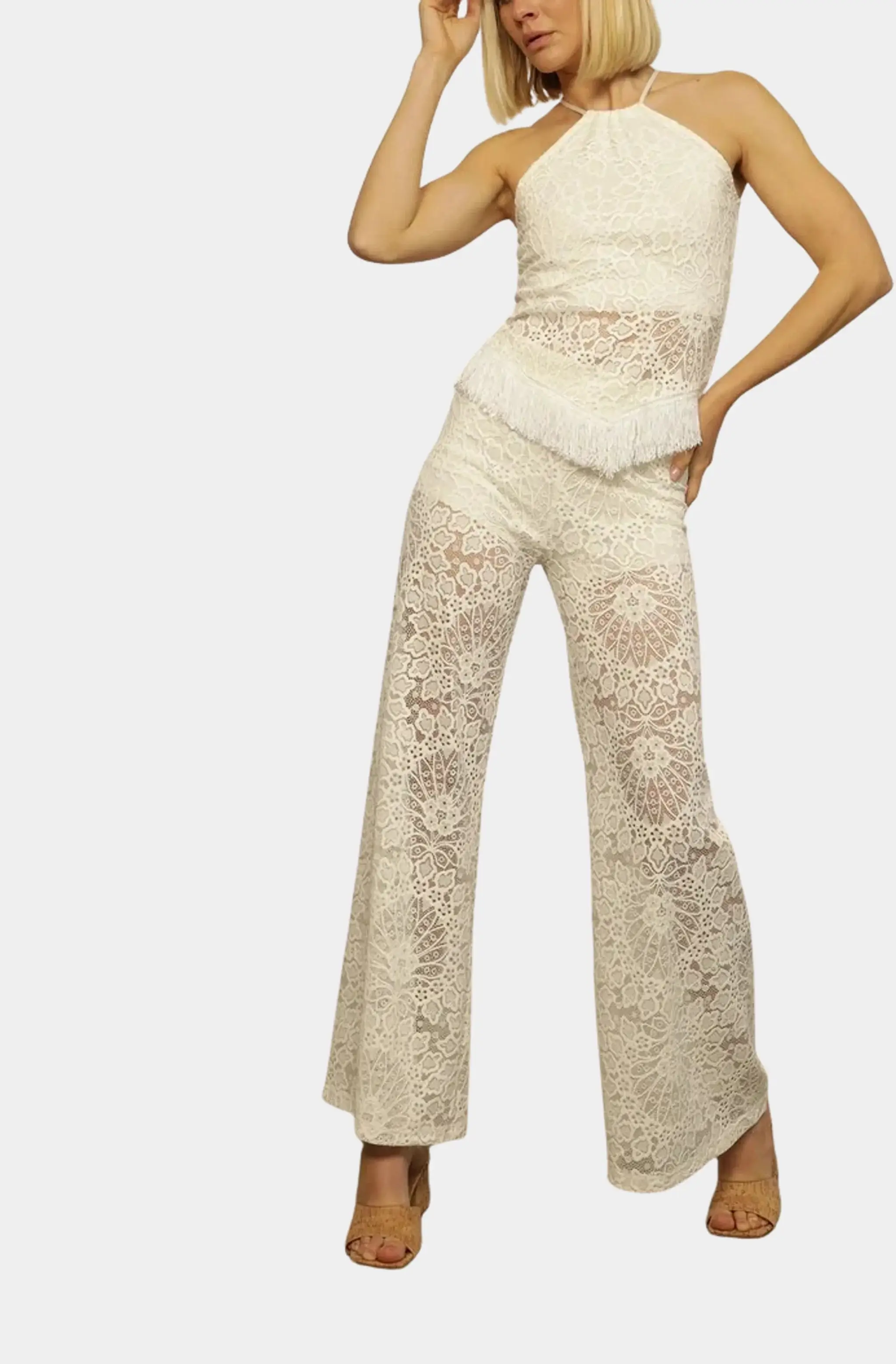 Lotus Lace Apron Fringe Top - Image 3