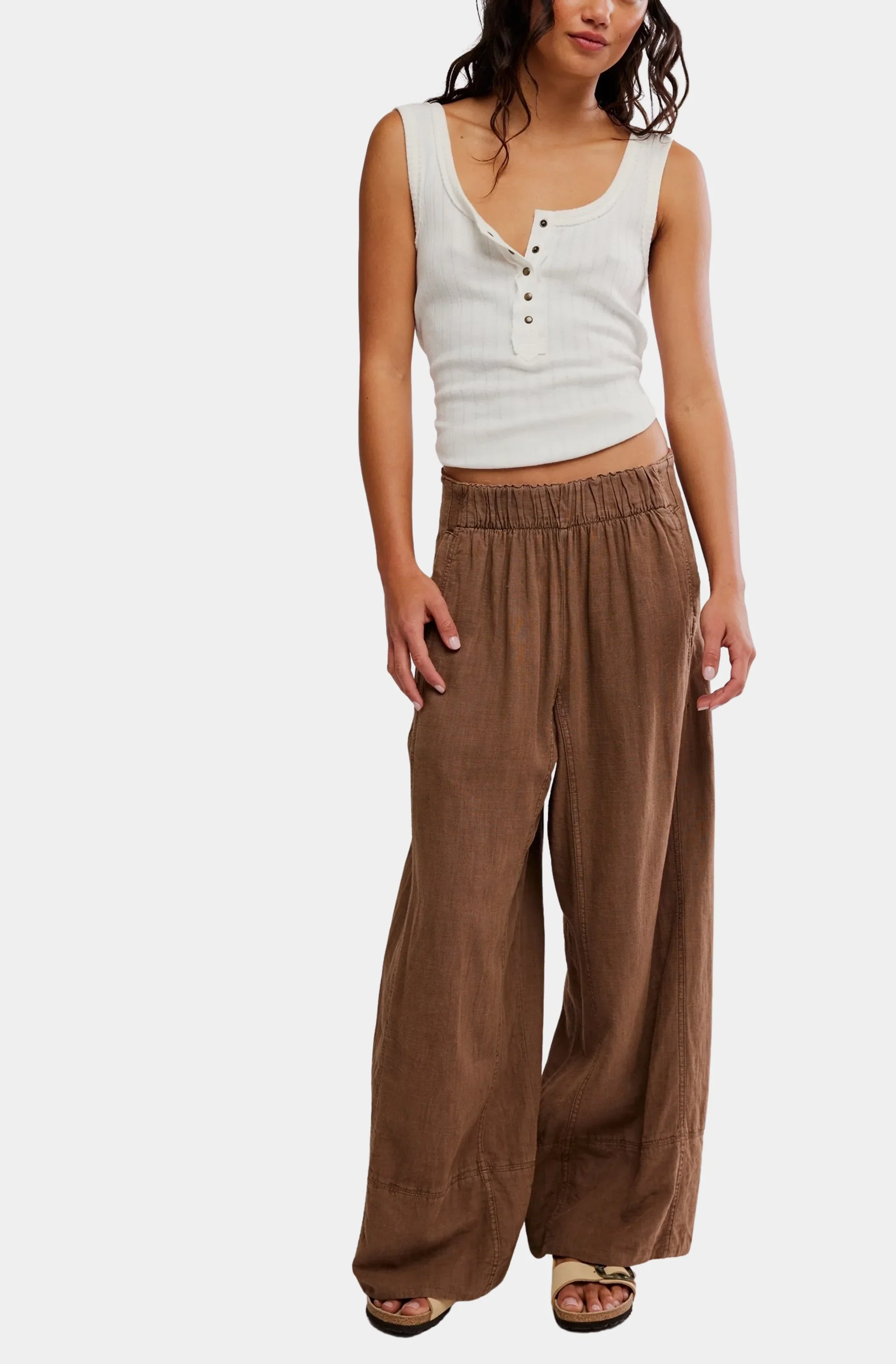 Days End Linen Pull On Pant