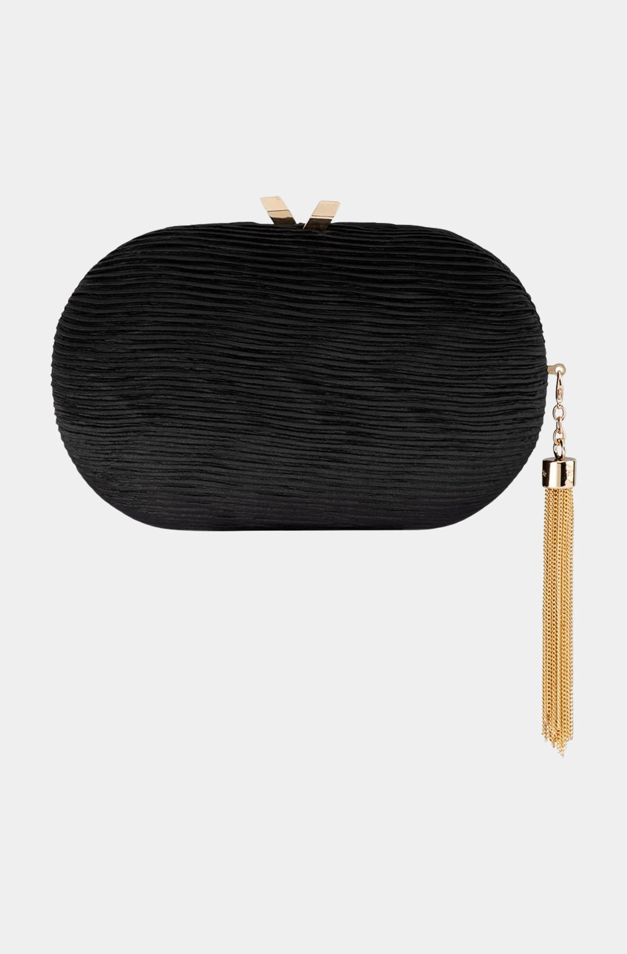 Natalie Pleated Oval Clutch - Image 2