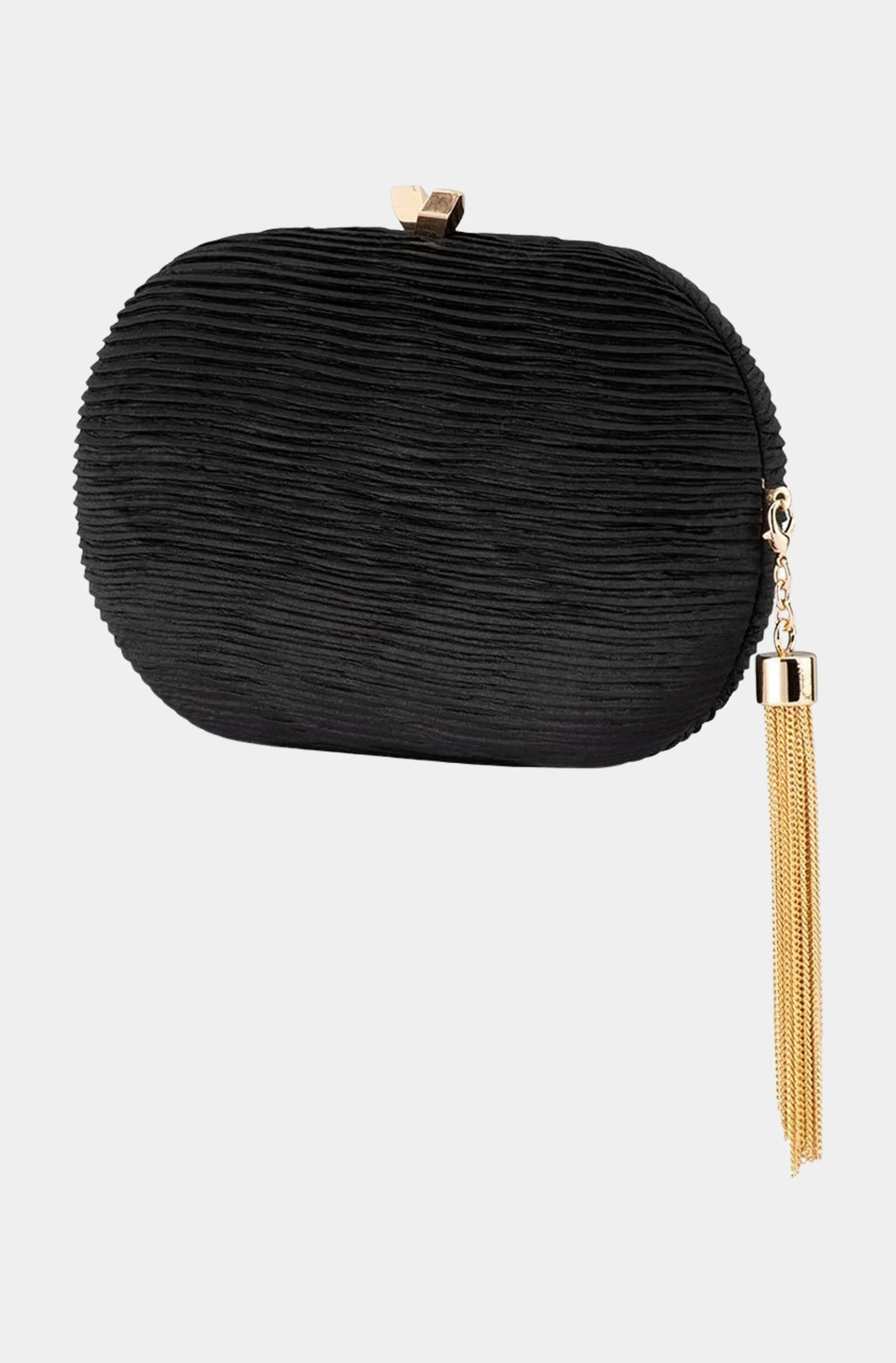 Natalie Pleated Oval Clutch - Image 4