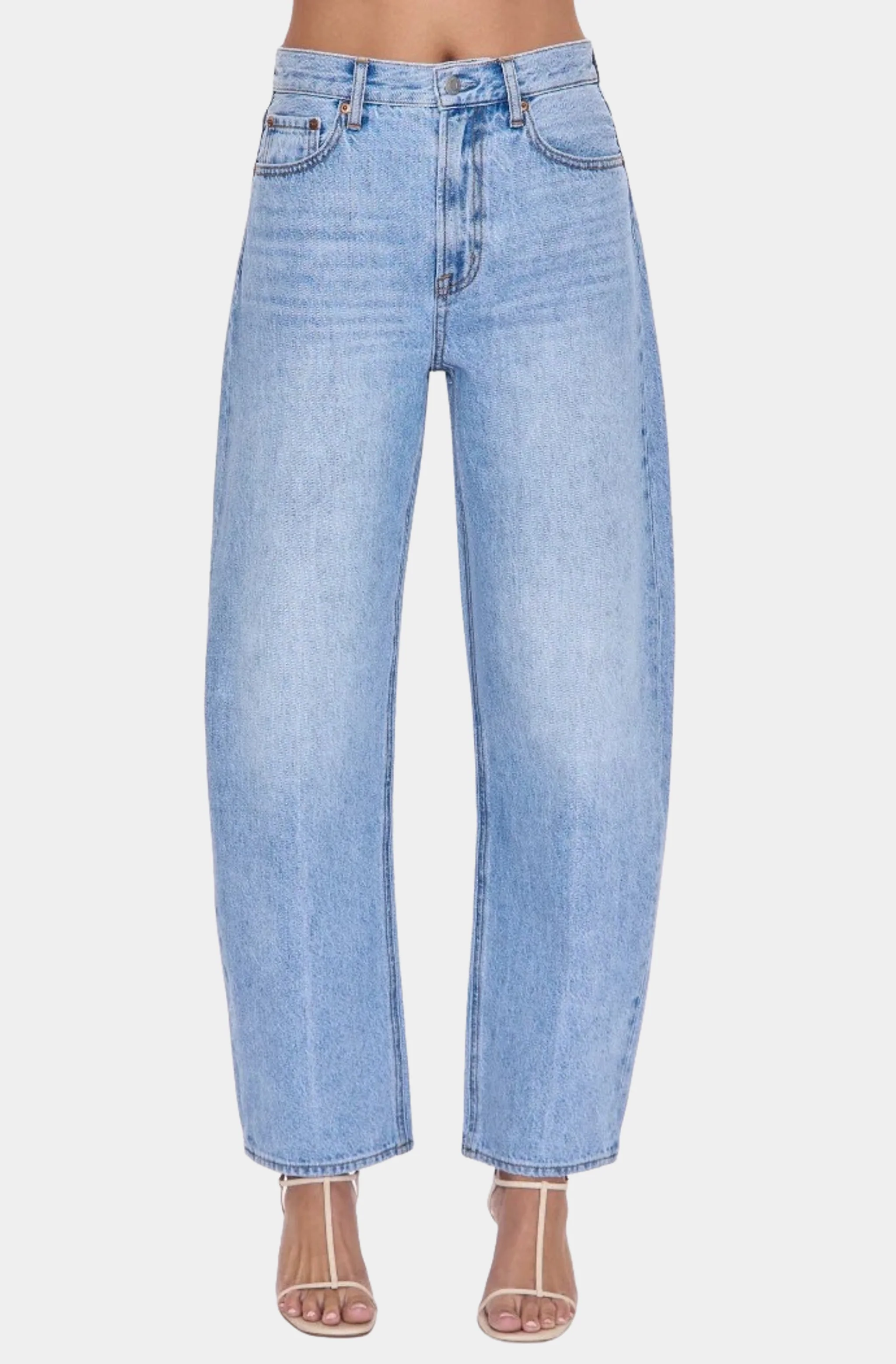 Wes High Rise Barrel Jeans