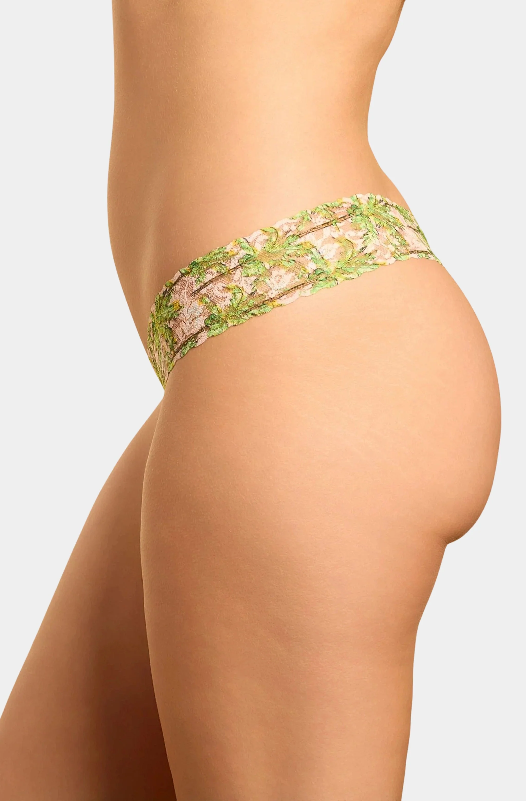 Printed Signature Lace Low Rise Thong - Image 4