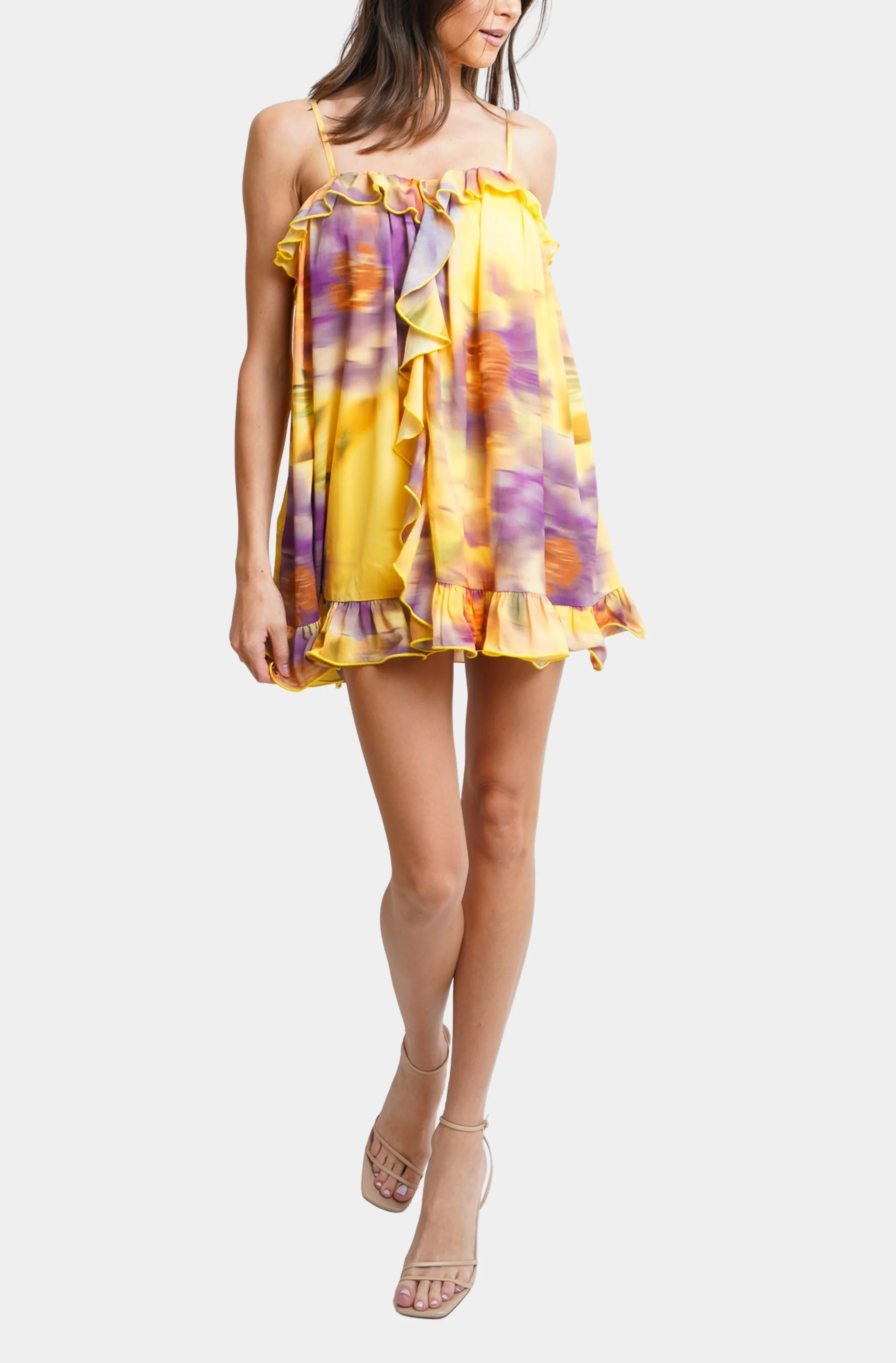 Hemline Exclusive Kristia Flounce Ruffle Mini Dress - Image 2