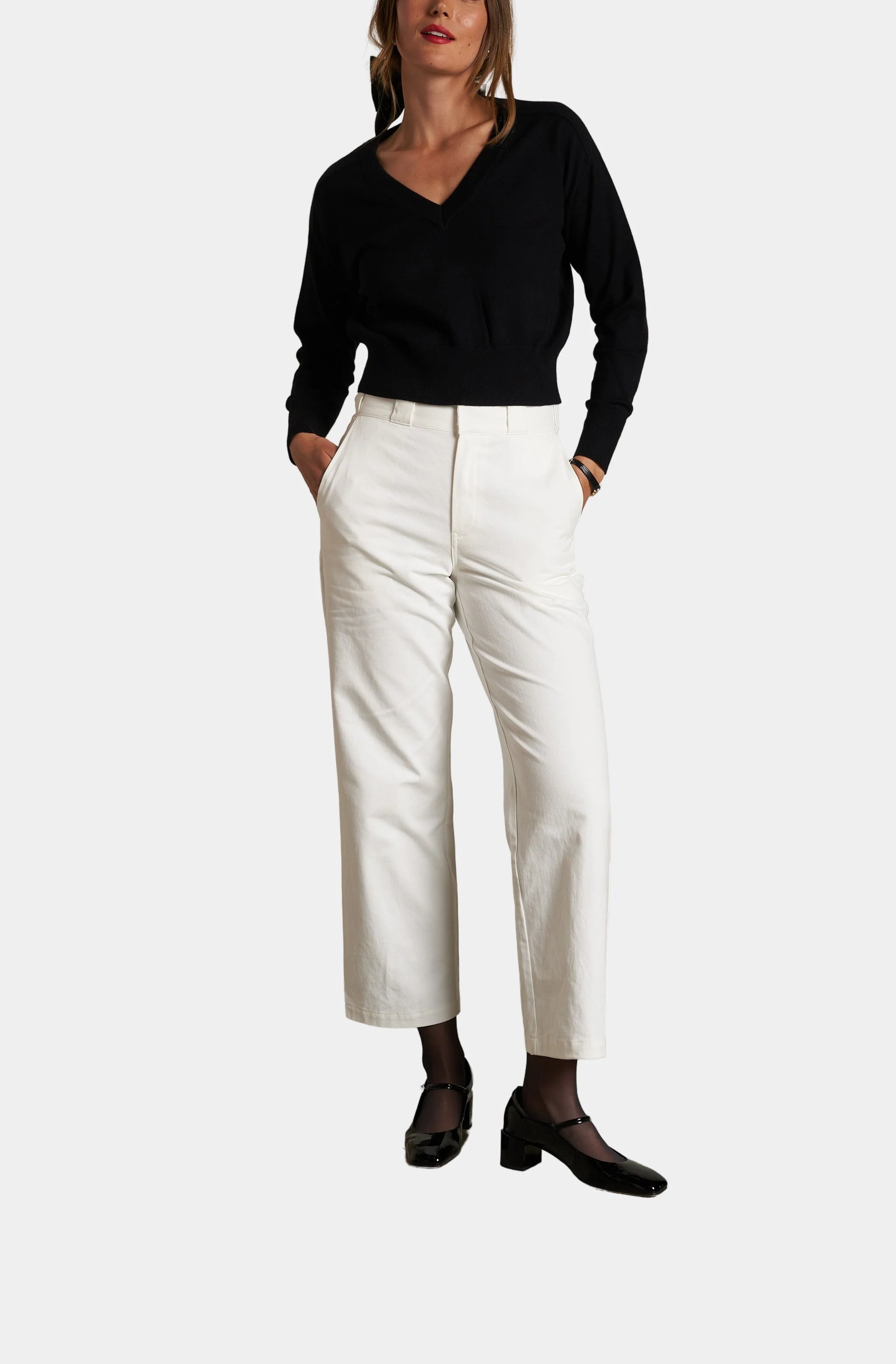 Georgina Cashmere Vneck Sweater
