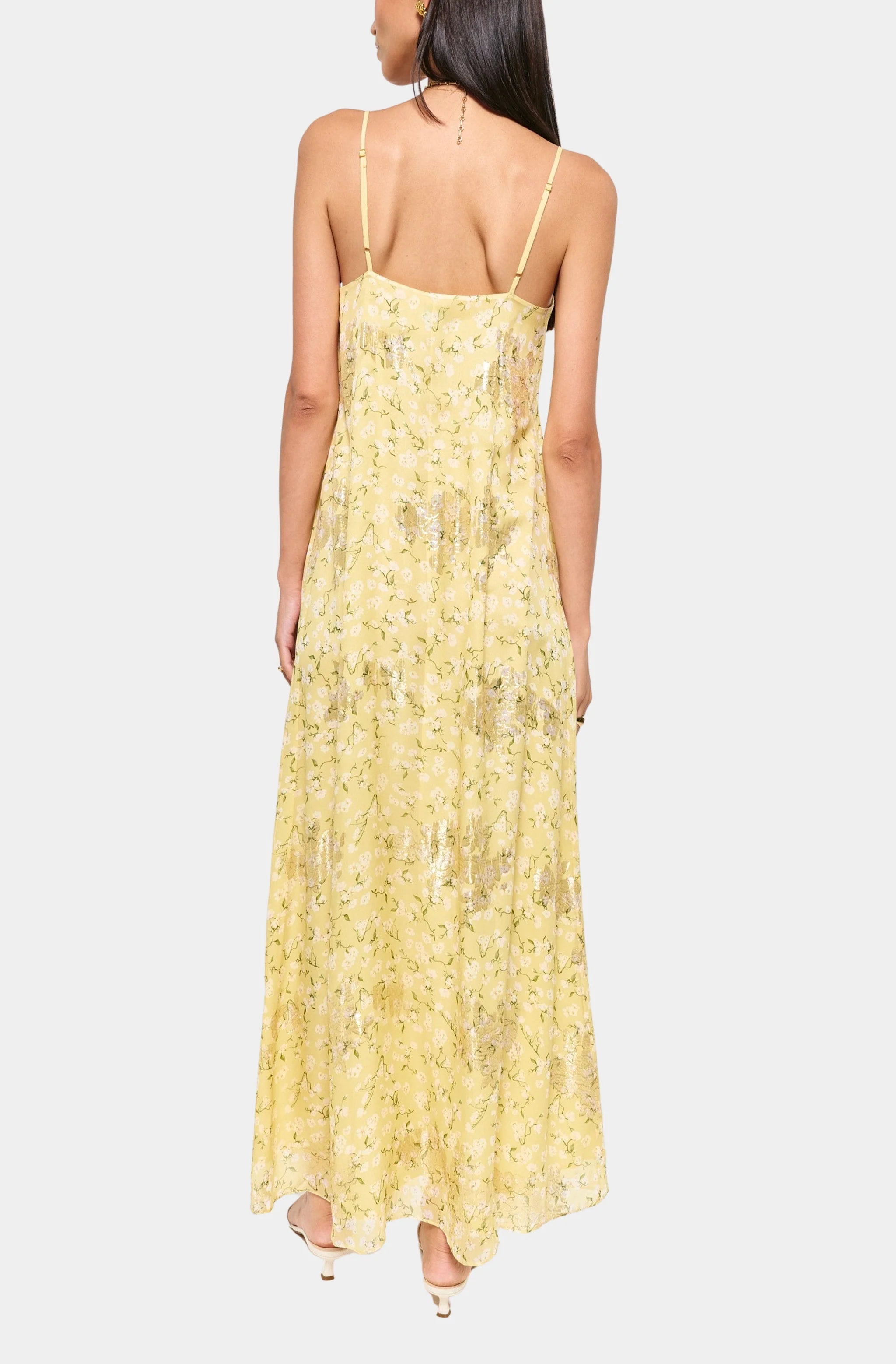 Luz Metallic Chiffon Dress - Image 3