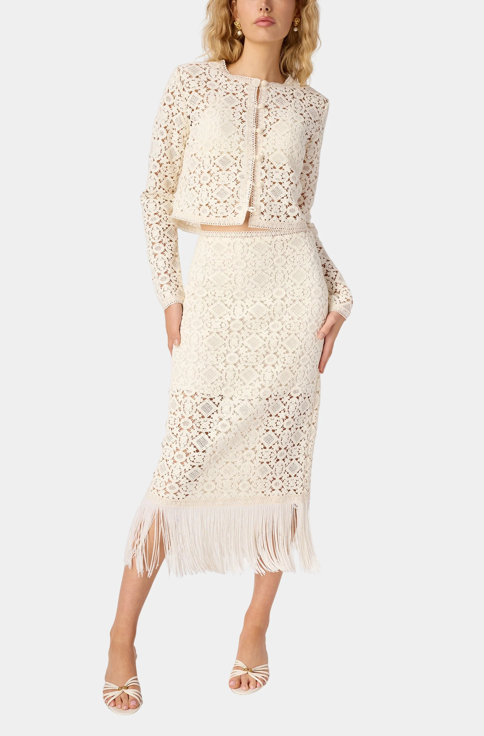 Venezia Crochet Midi Skirt