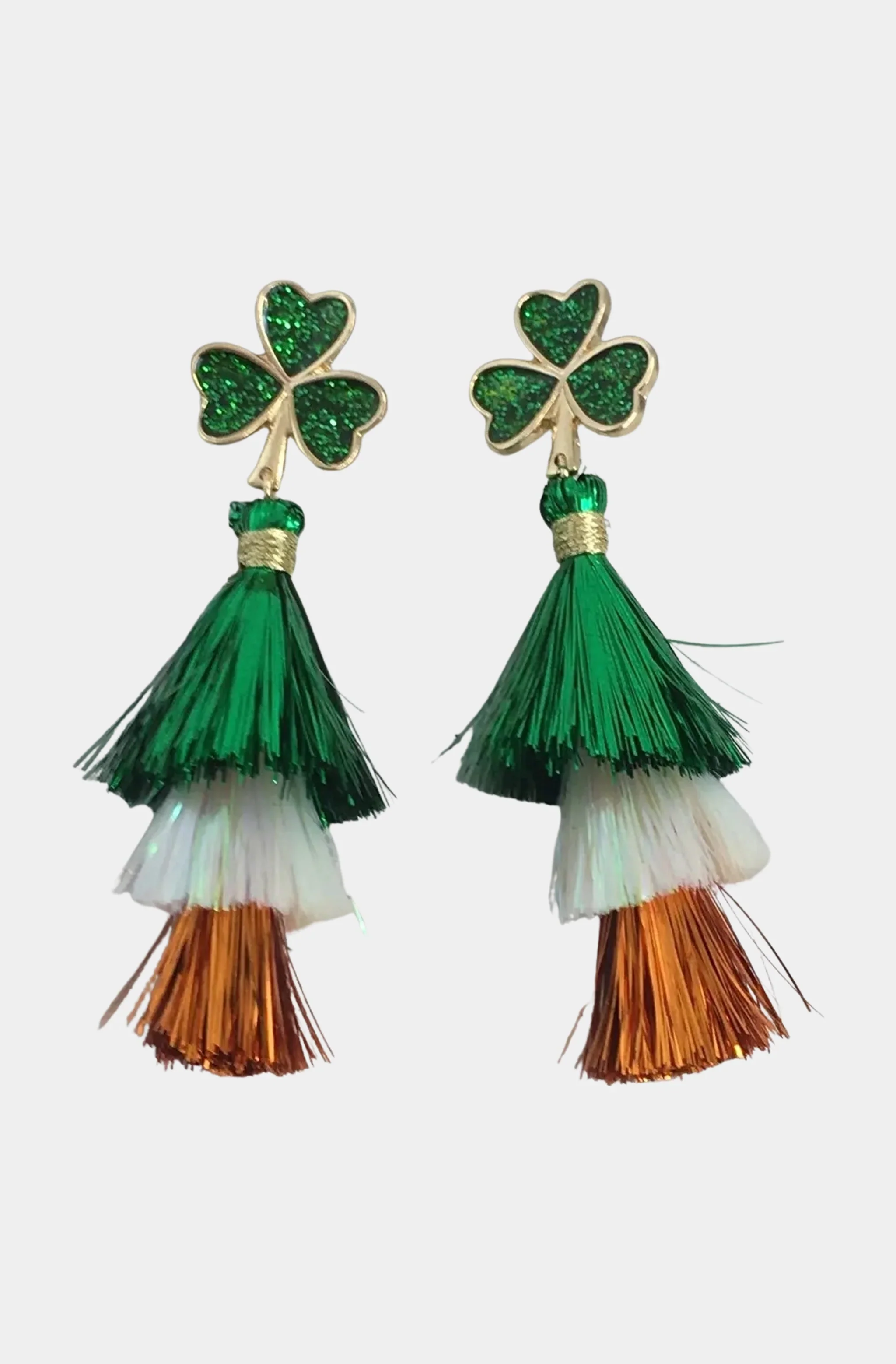 Shamrock Tinsel Earrings