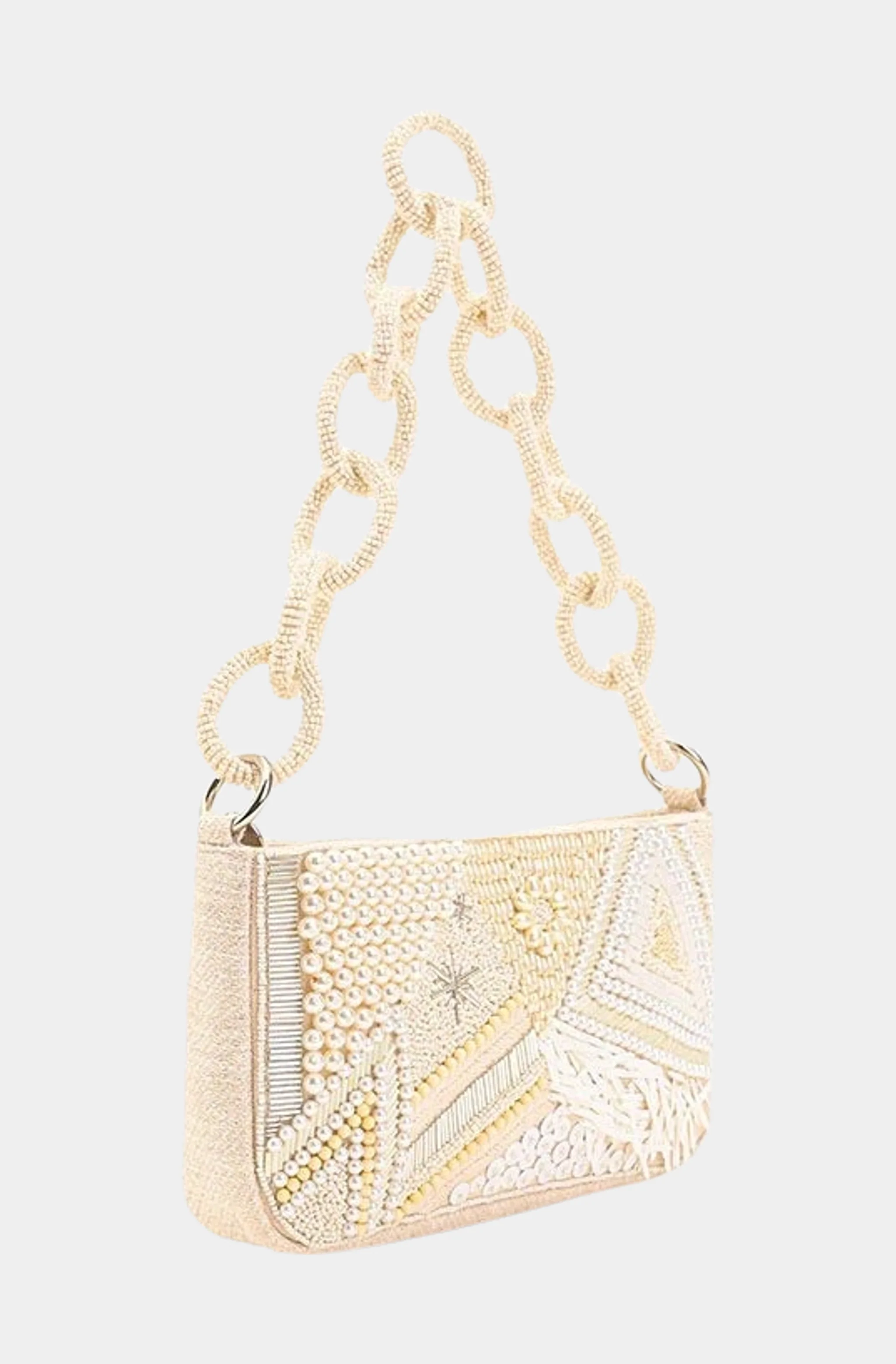 Shimmering Sands Embellished Shoulder Bag - Image 2