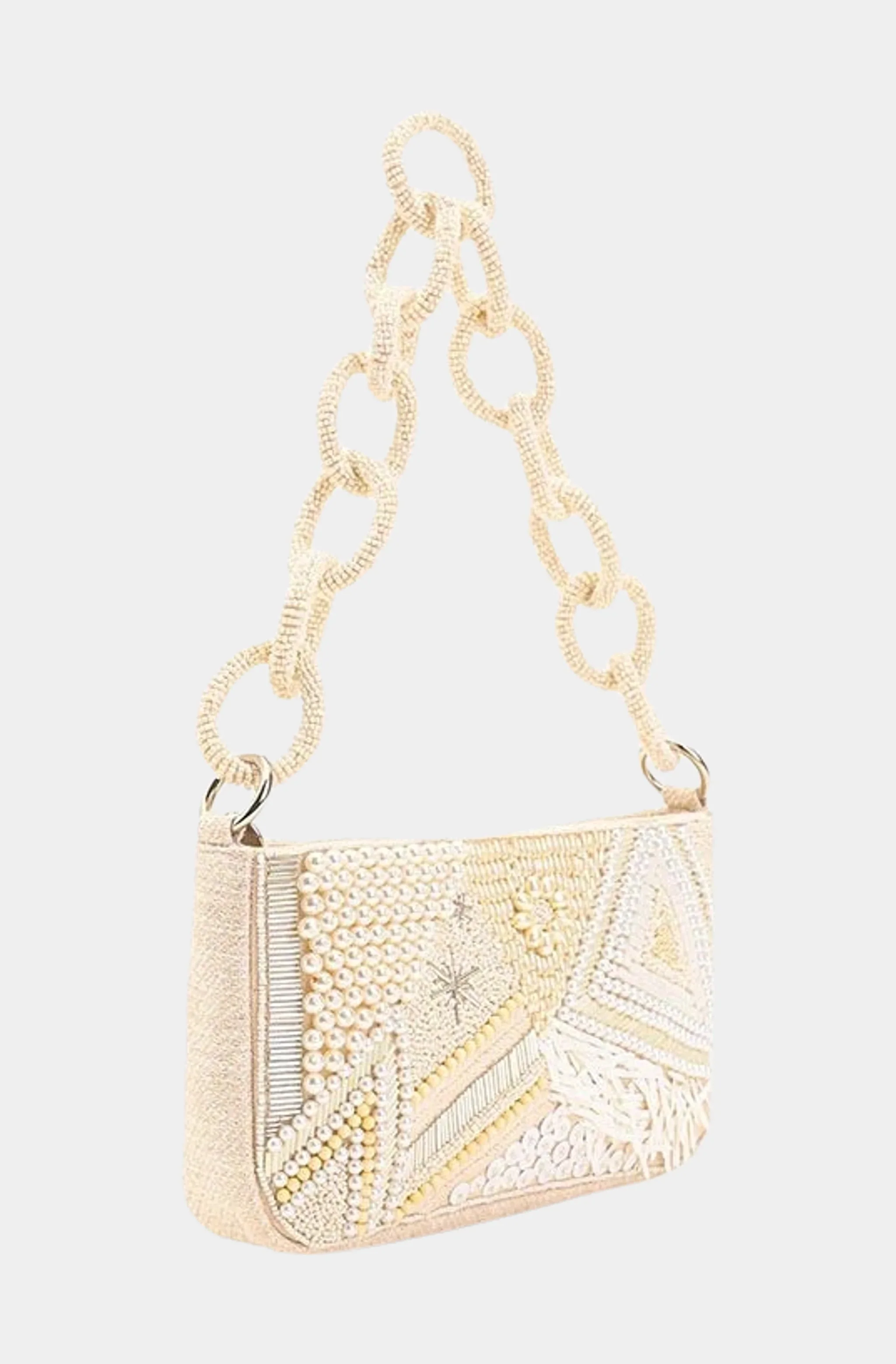 Shimmering Sands Embellished Shoulder Bag - Image 6
