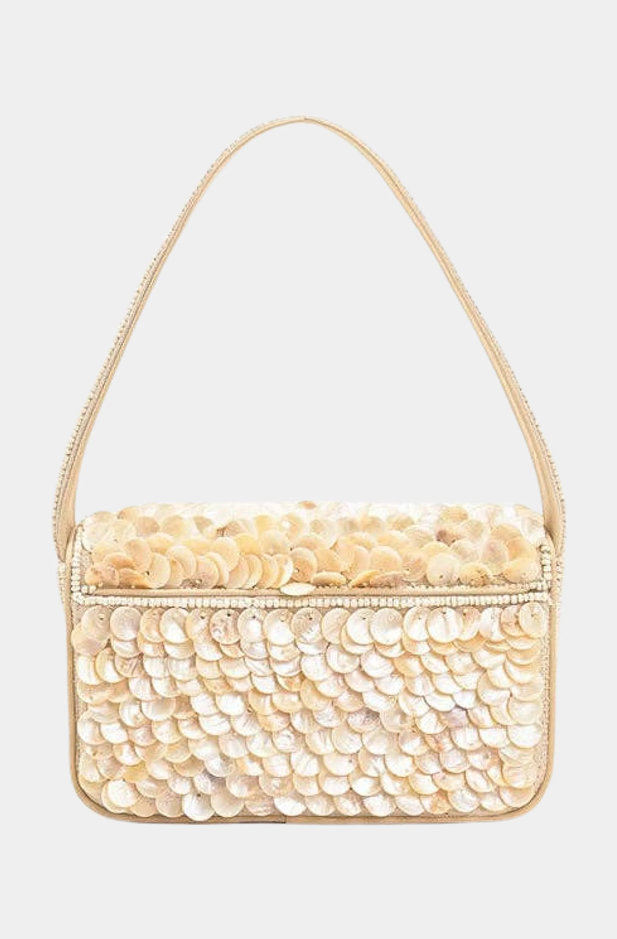 Rainbow Shell Beaded Shoulder Bag - Image 2
