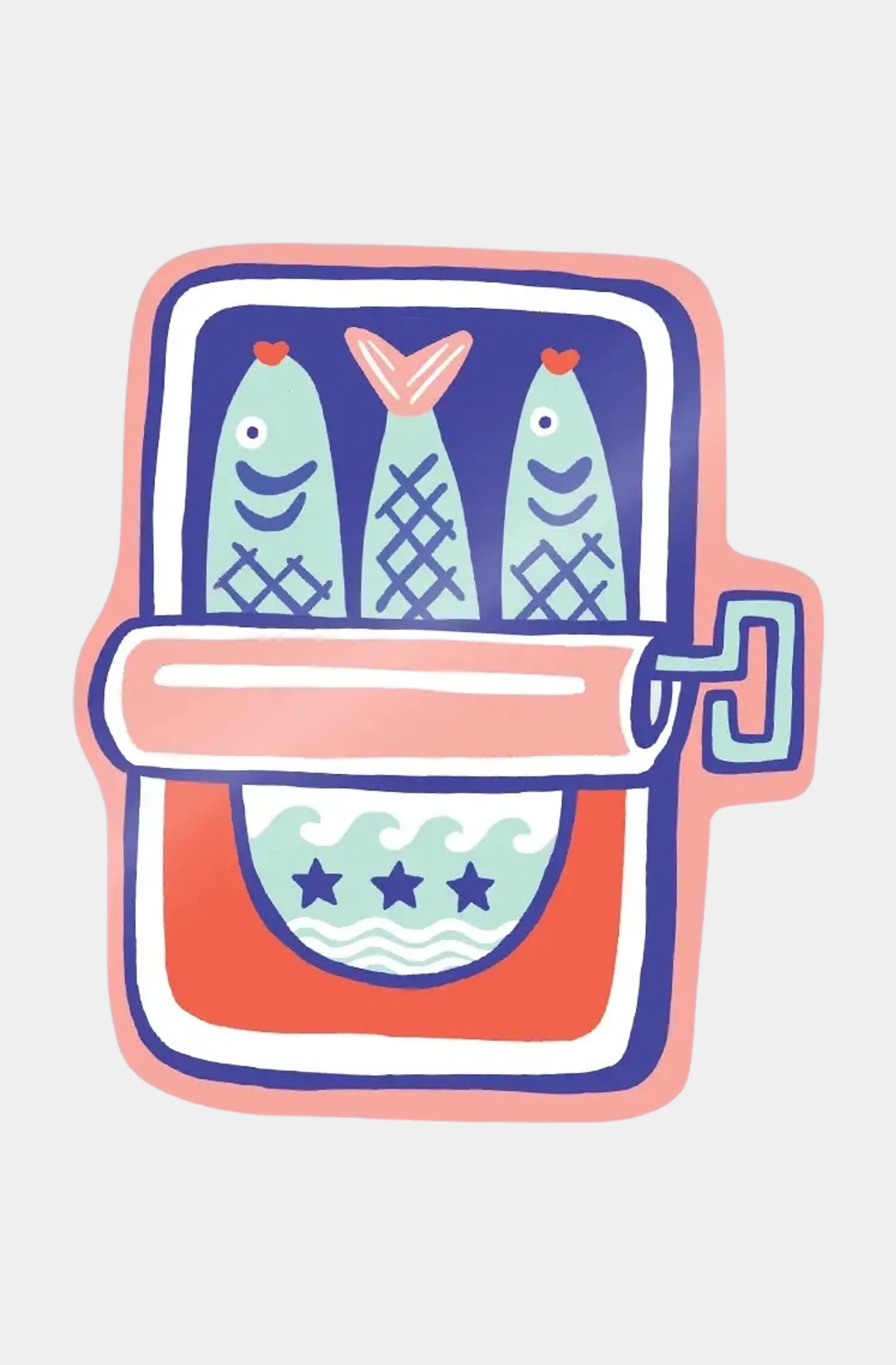 Tinned Fish Die Cut Sticker
