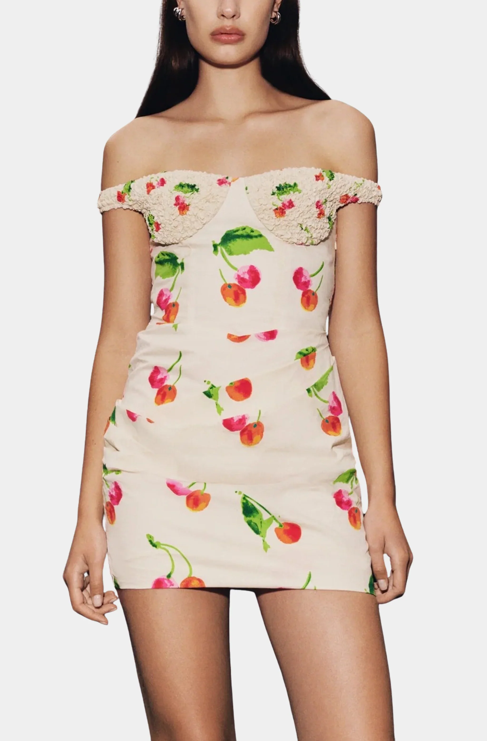 Off Shoulder Pleated Mini Dress - Image 4