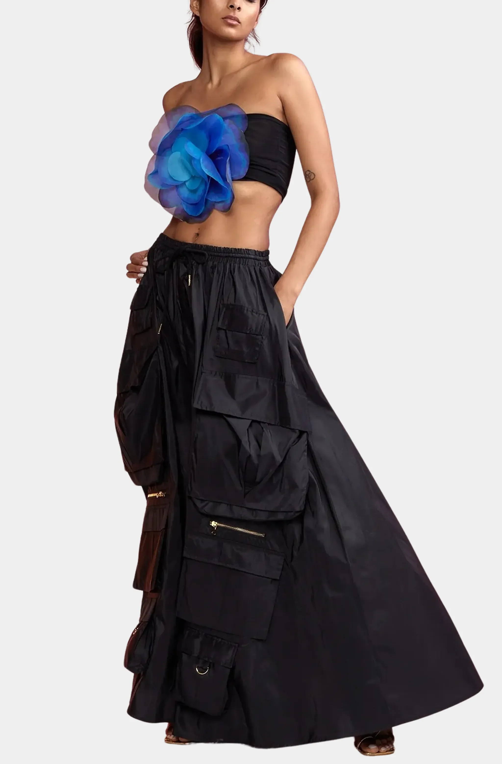 Taffeta Cargo Skirt - Image 8