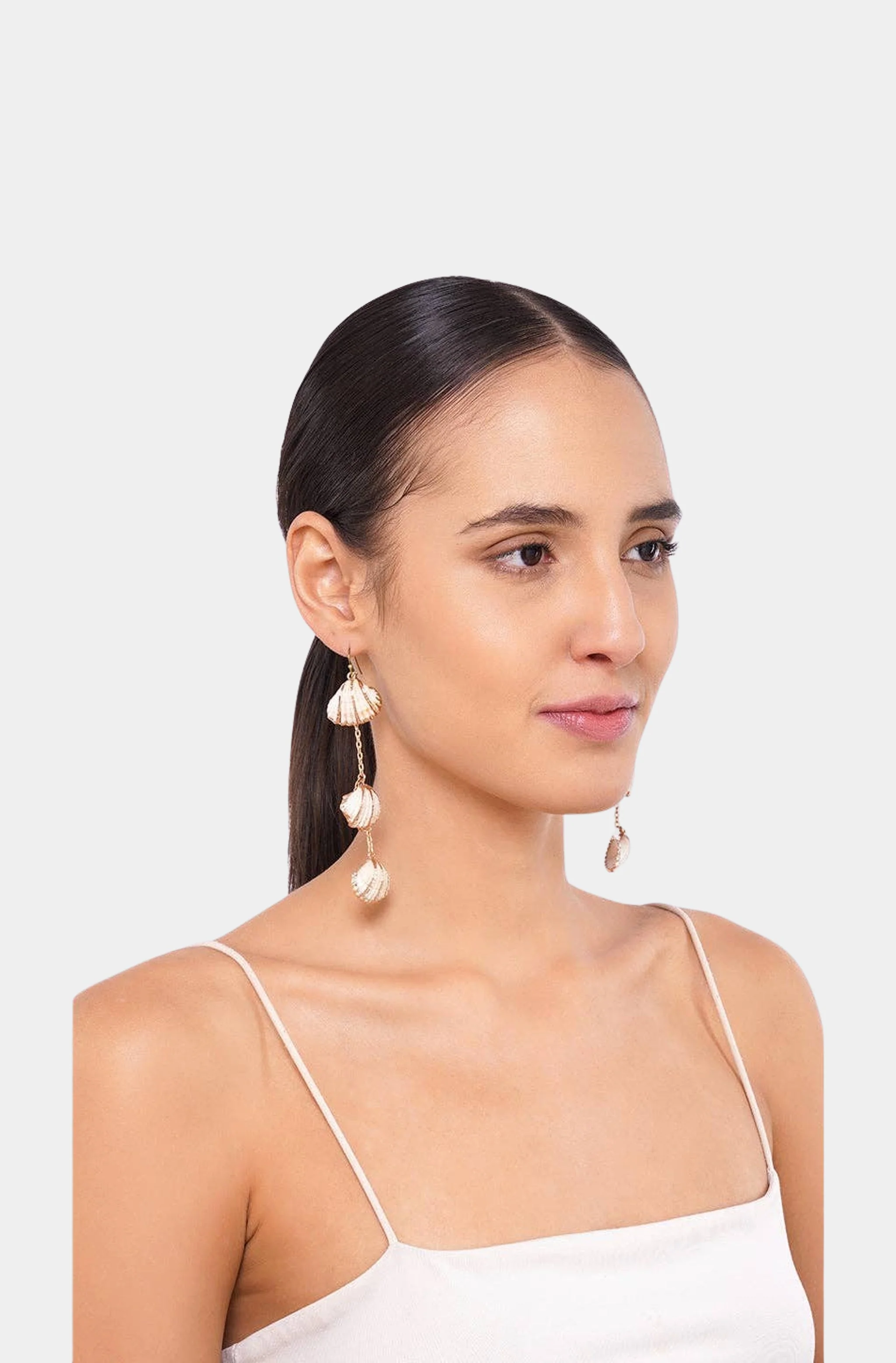 Three Shells Drop Earrings