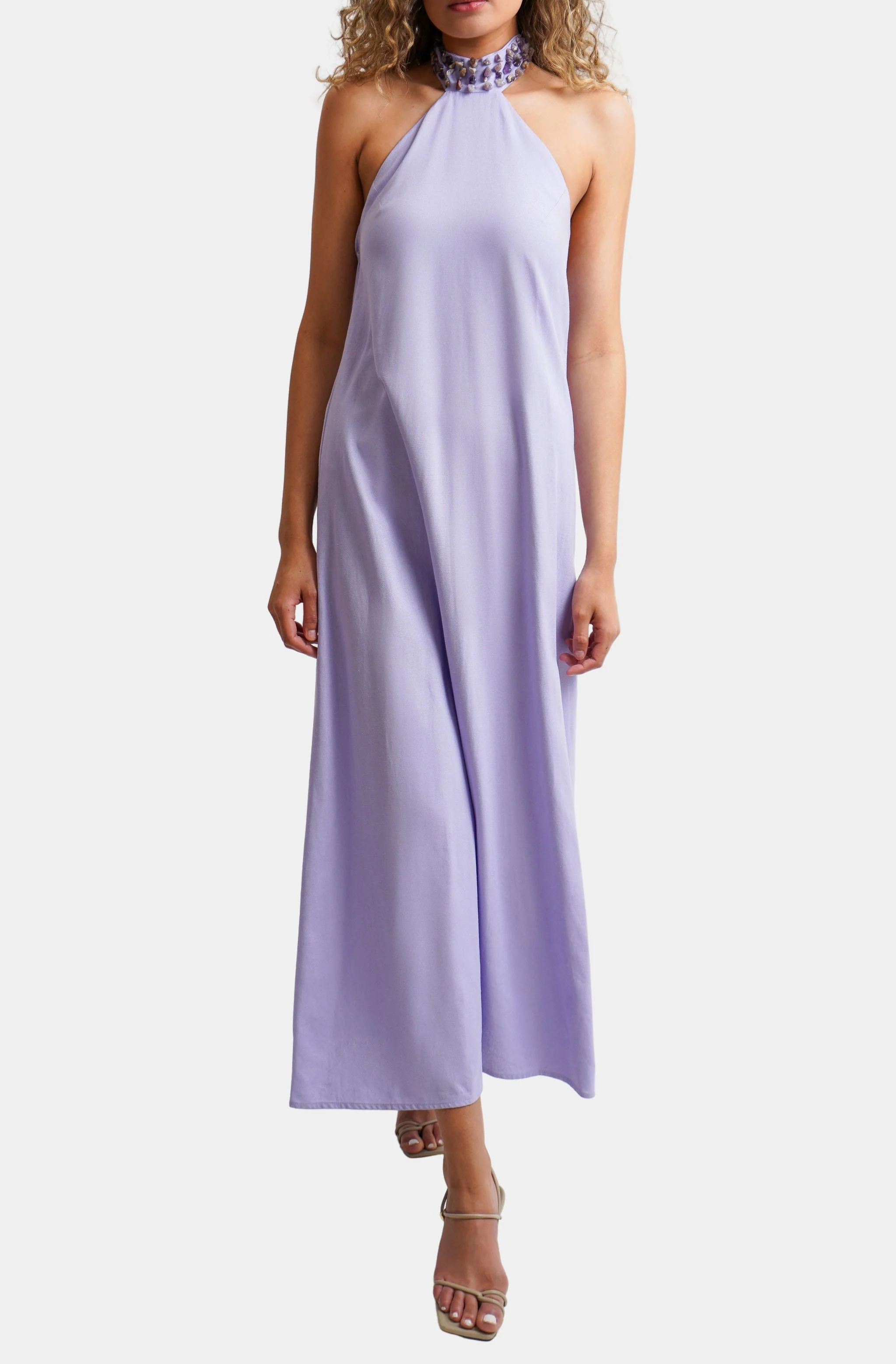 Maxi Dress with Beaded Details