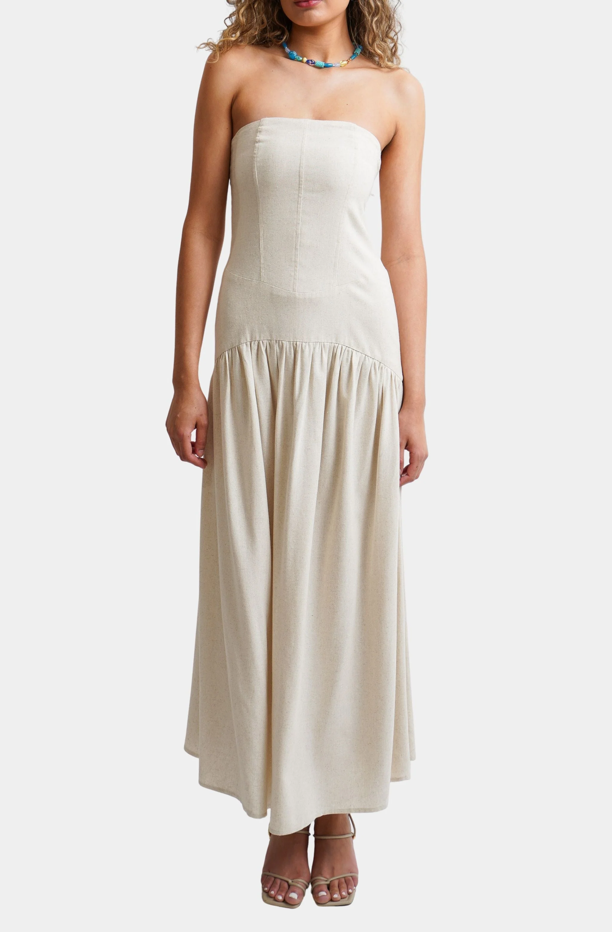 Maxi Strapless Dress - Image 3