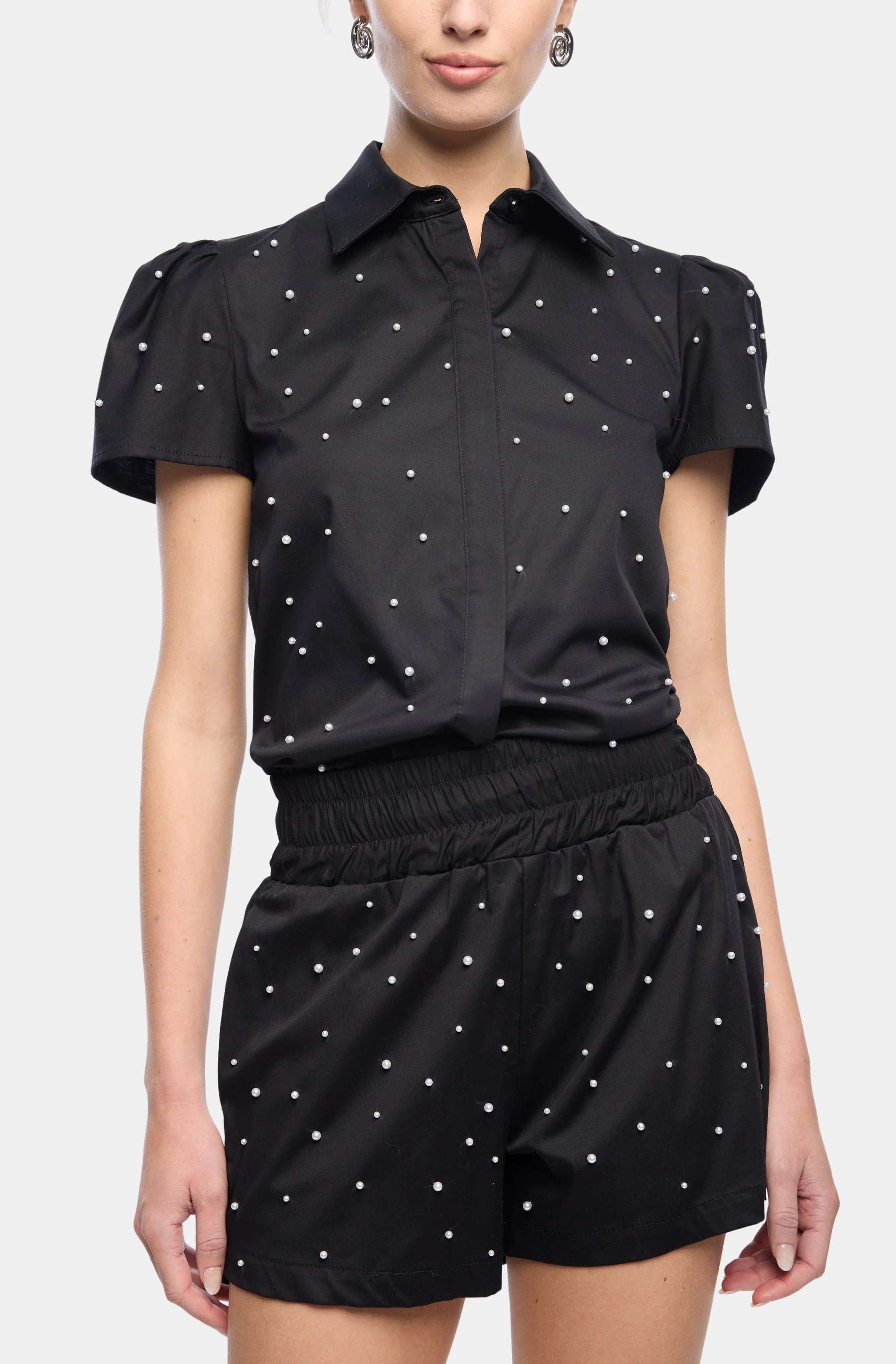Murphy Pearl Embellished Poplin Shirt - Image 3