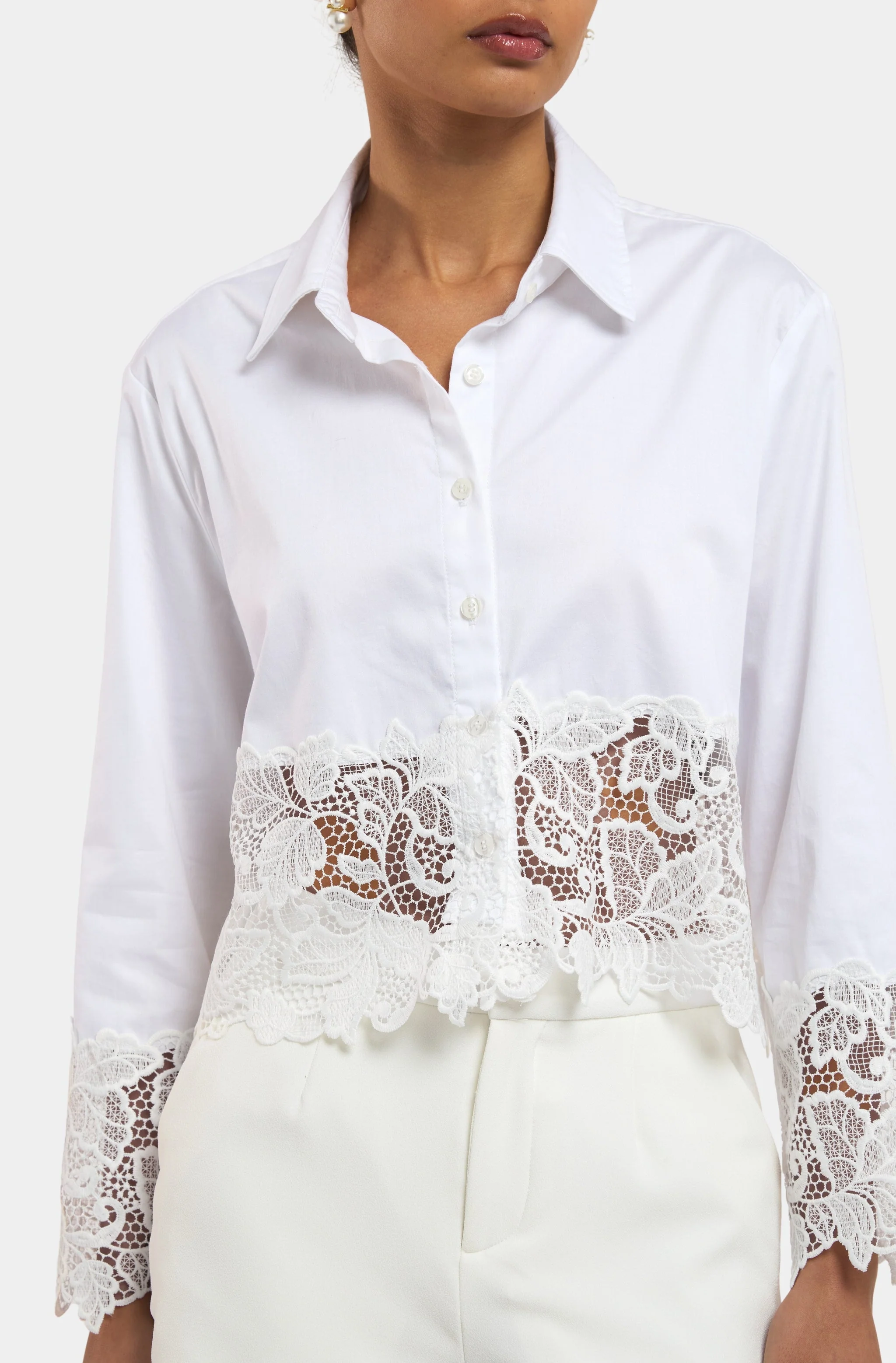 Issa Lace Combo Shirt - Image 2