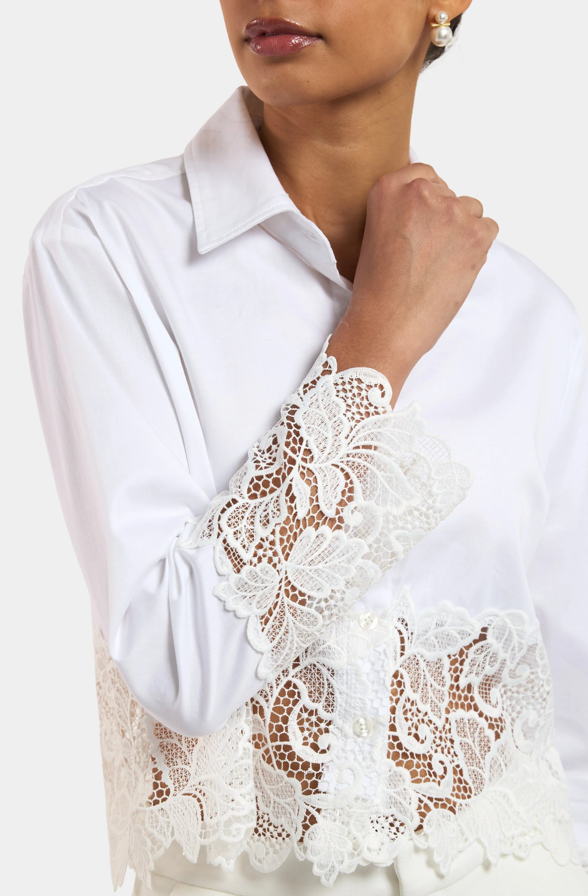 Issa Lace Combo Shirt - Image 3