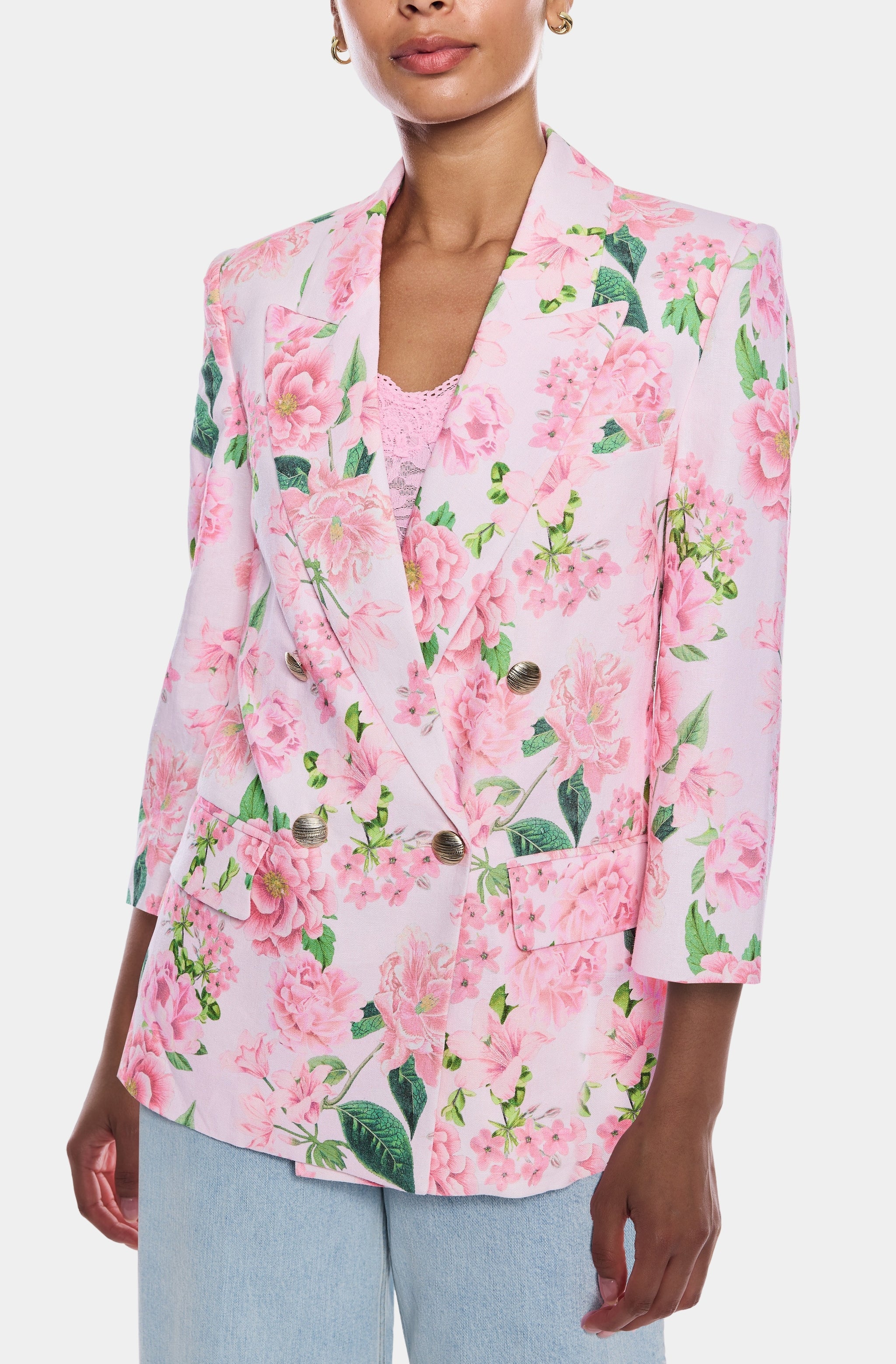Maren Floral Linen Blazer