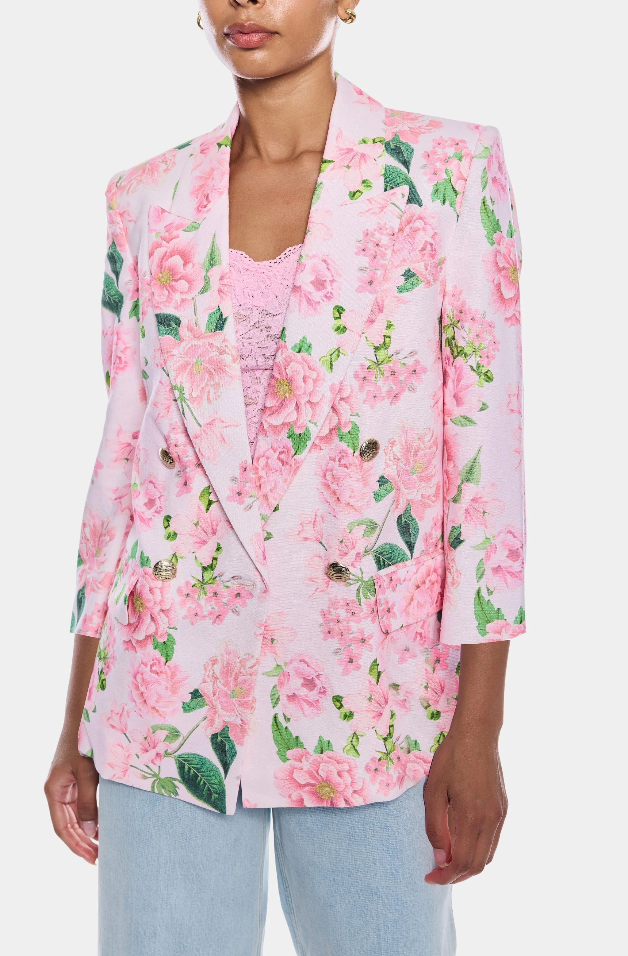Maren Floral Linen Blazer - Image 2