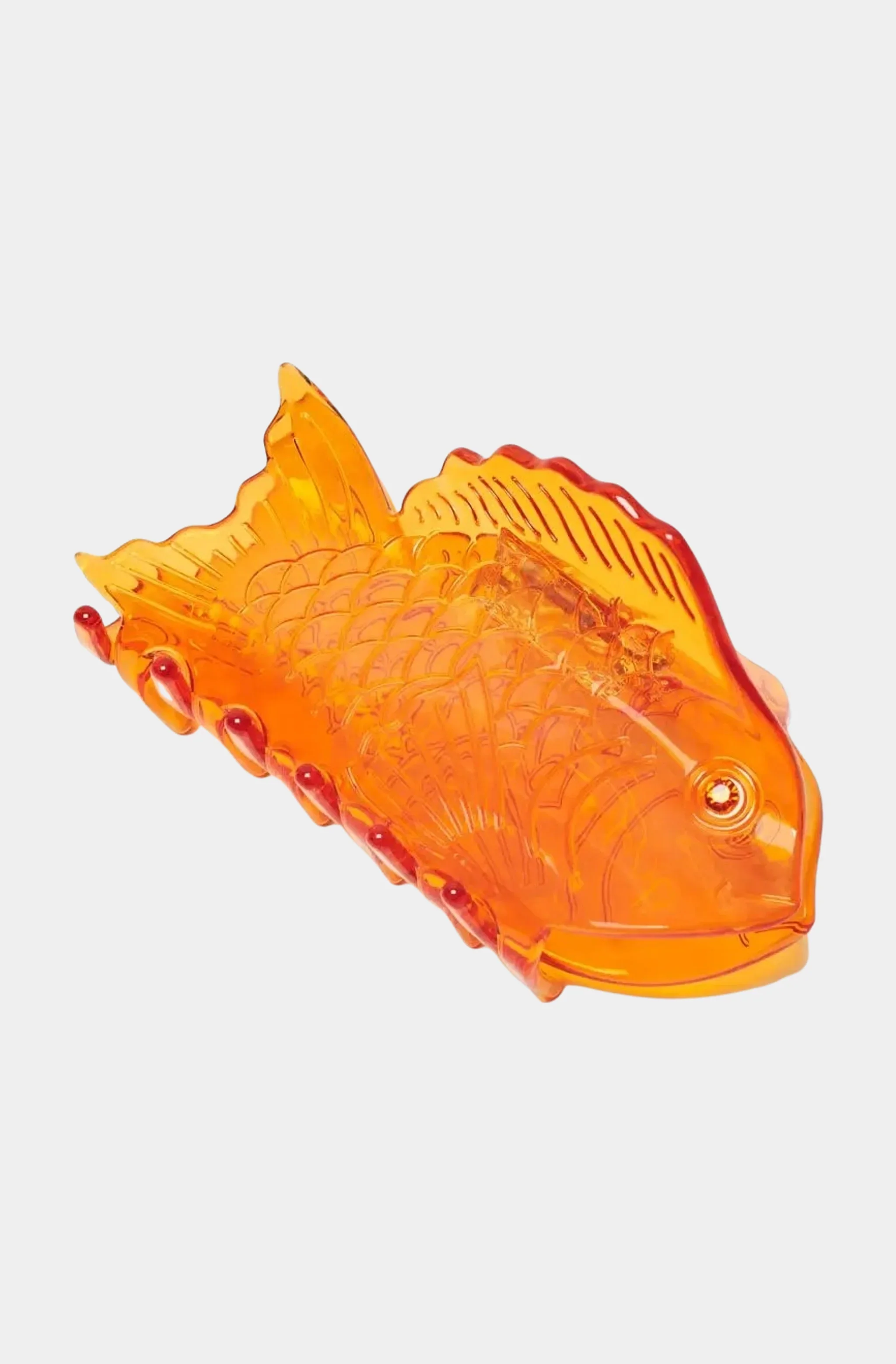 Sea Bream Clear Orange Acetate Ocean Fish Hair Claw Clip