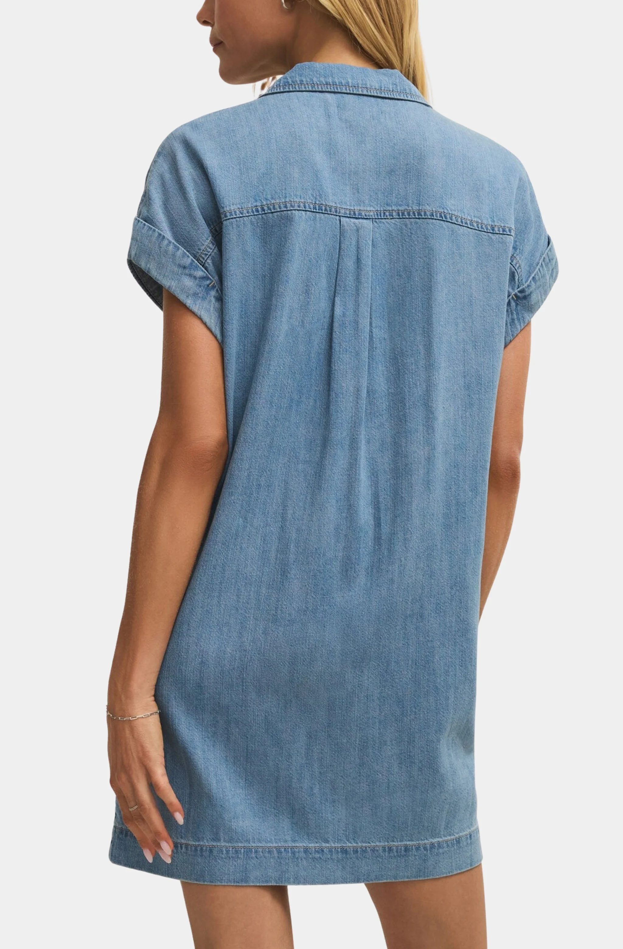 Napa Denim Mini Dress - Image 2