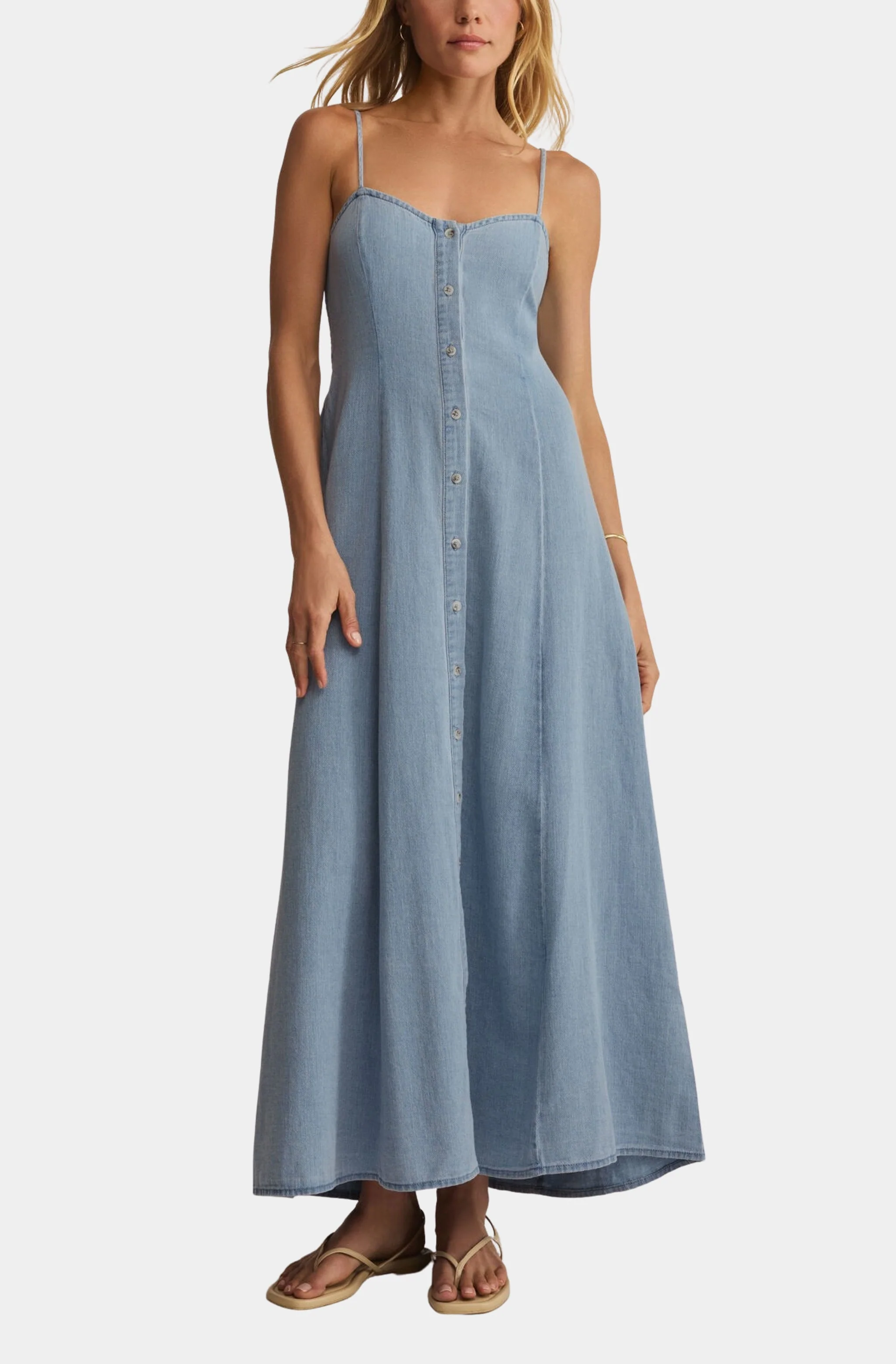 Angel Eyes Twill Midi Dress
