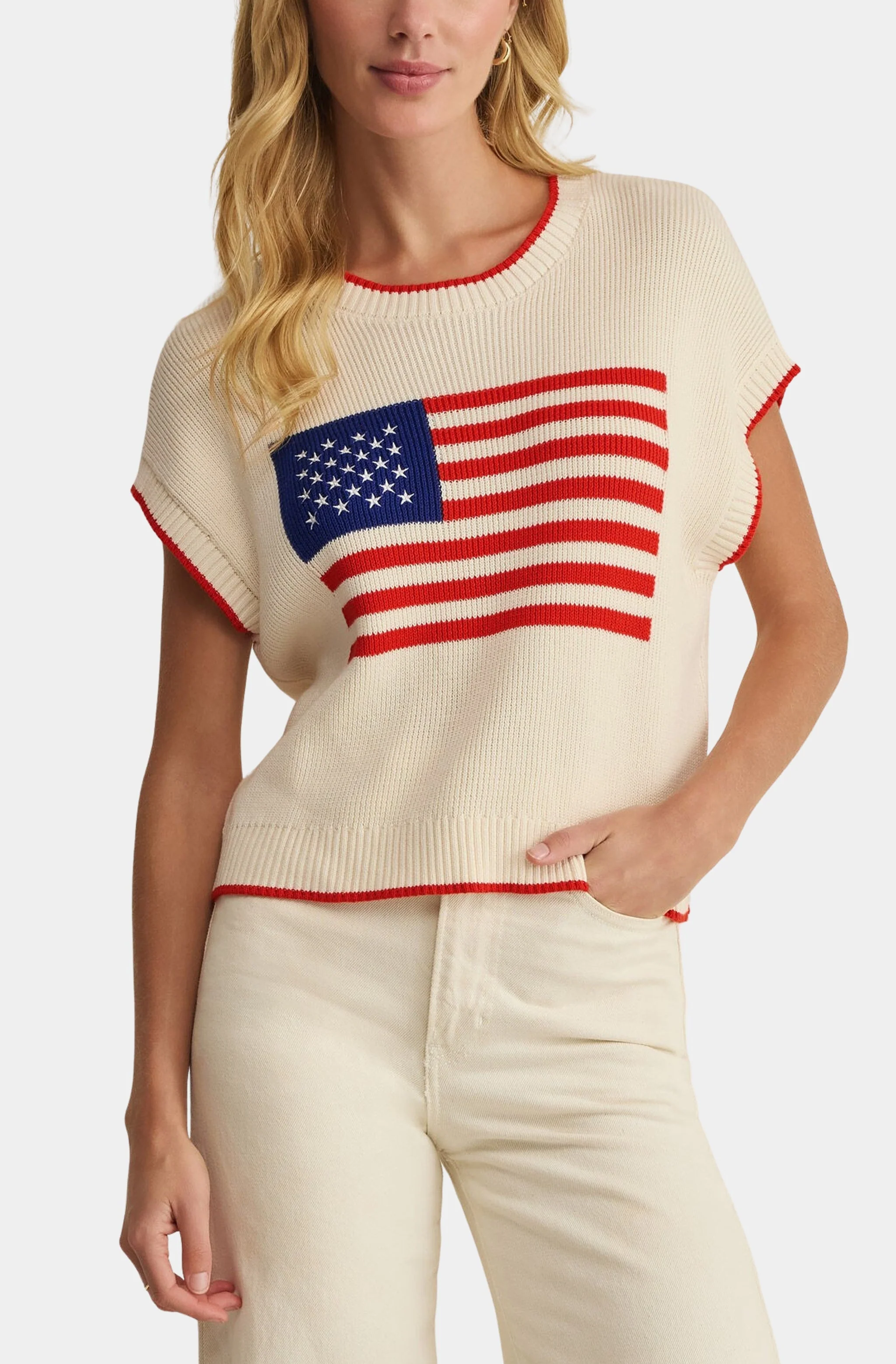 Sleeveless Patriot Sweater